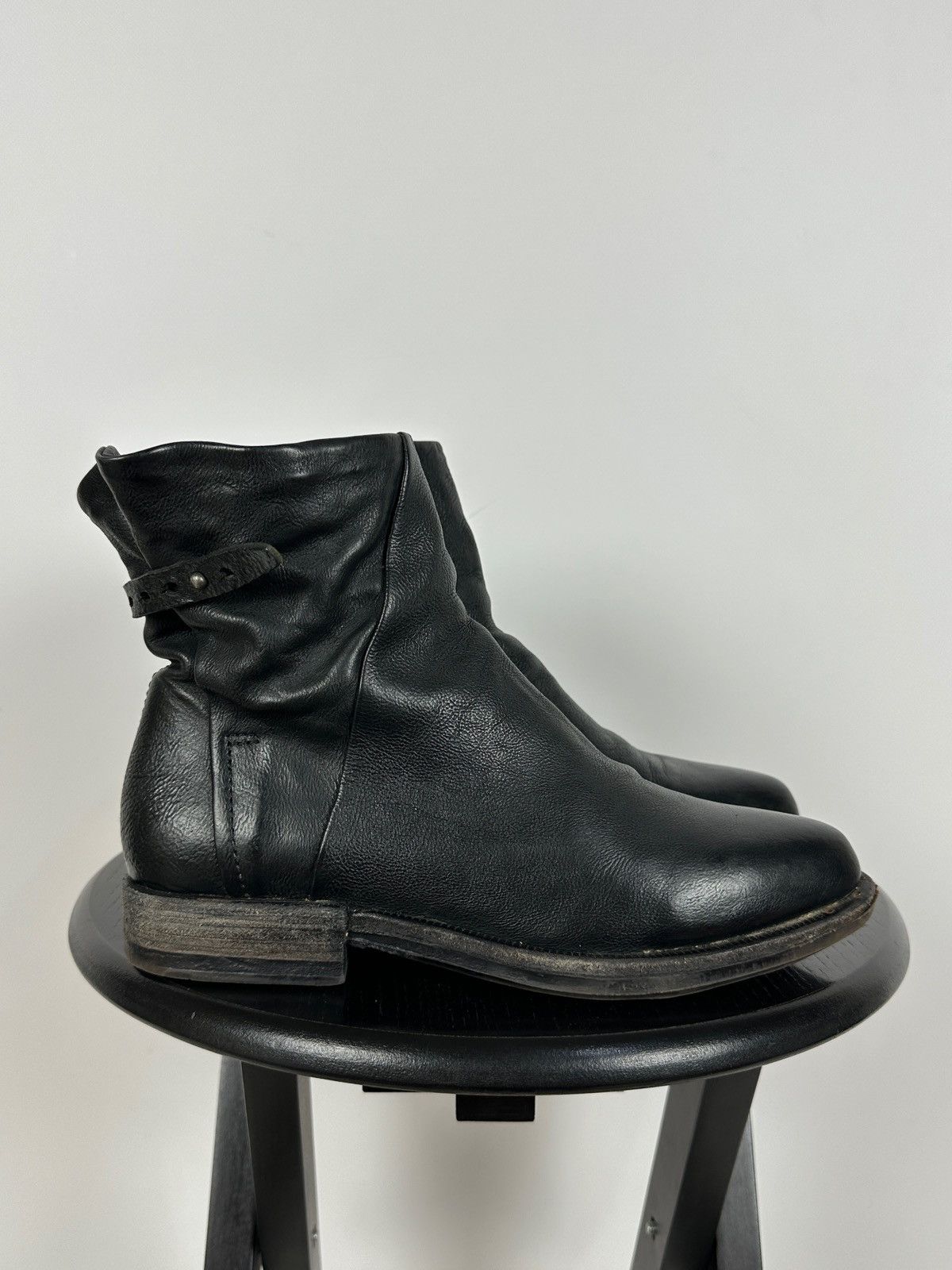 A.S.98 A.S.98. Airstep Black Leather Biker Ankle Boots Size US 8 / IT 38 - 1 Thumbnail
