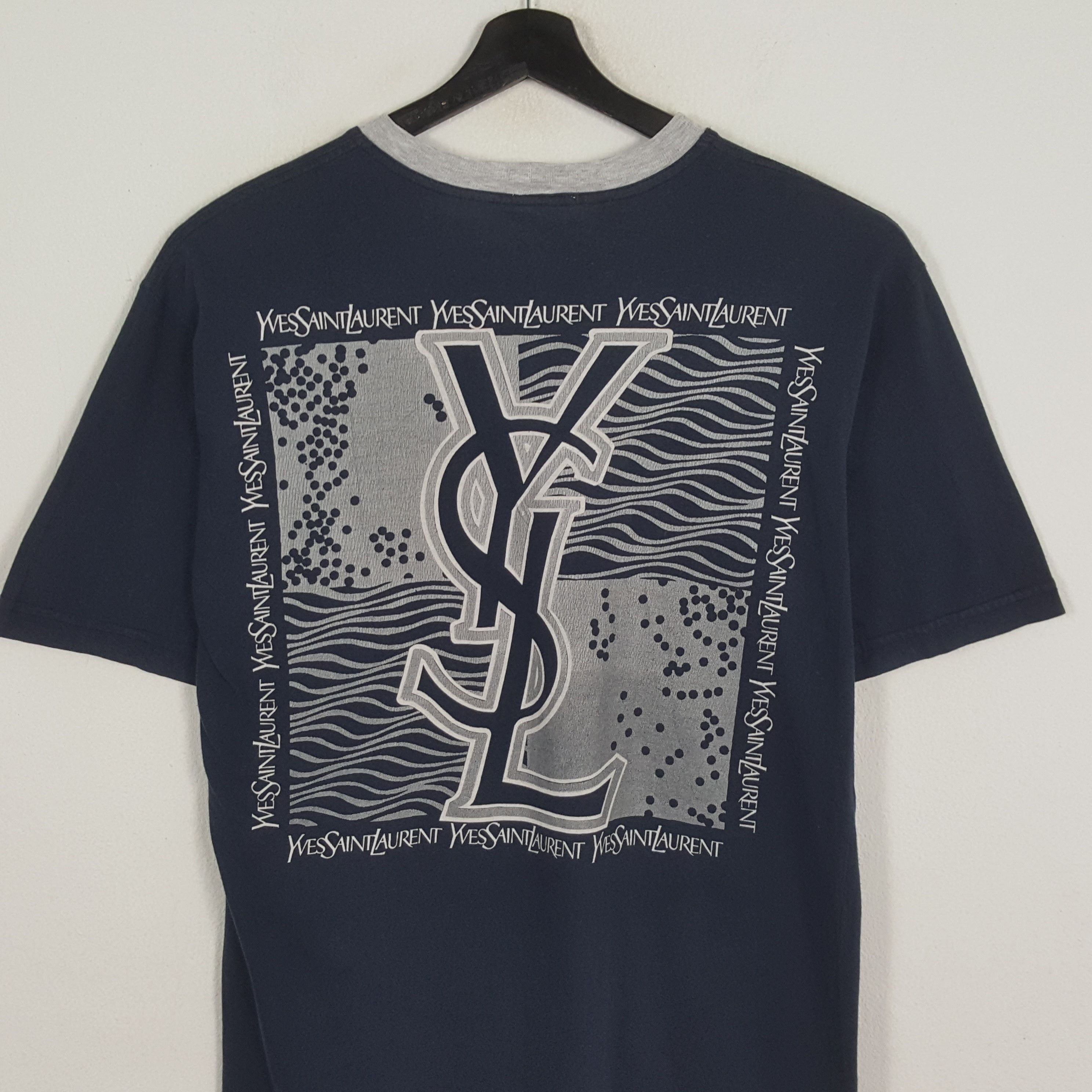 Vintage × Yves Saint Laurent YVES SAINT LAURENT YSL Logo Design Fashion Brand Tshirt Size US L / EU 52-54 / 3 - 2 Thumbnail
