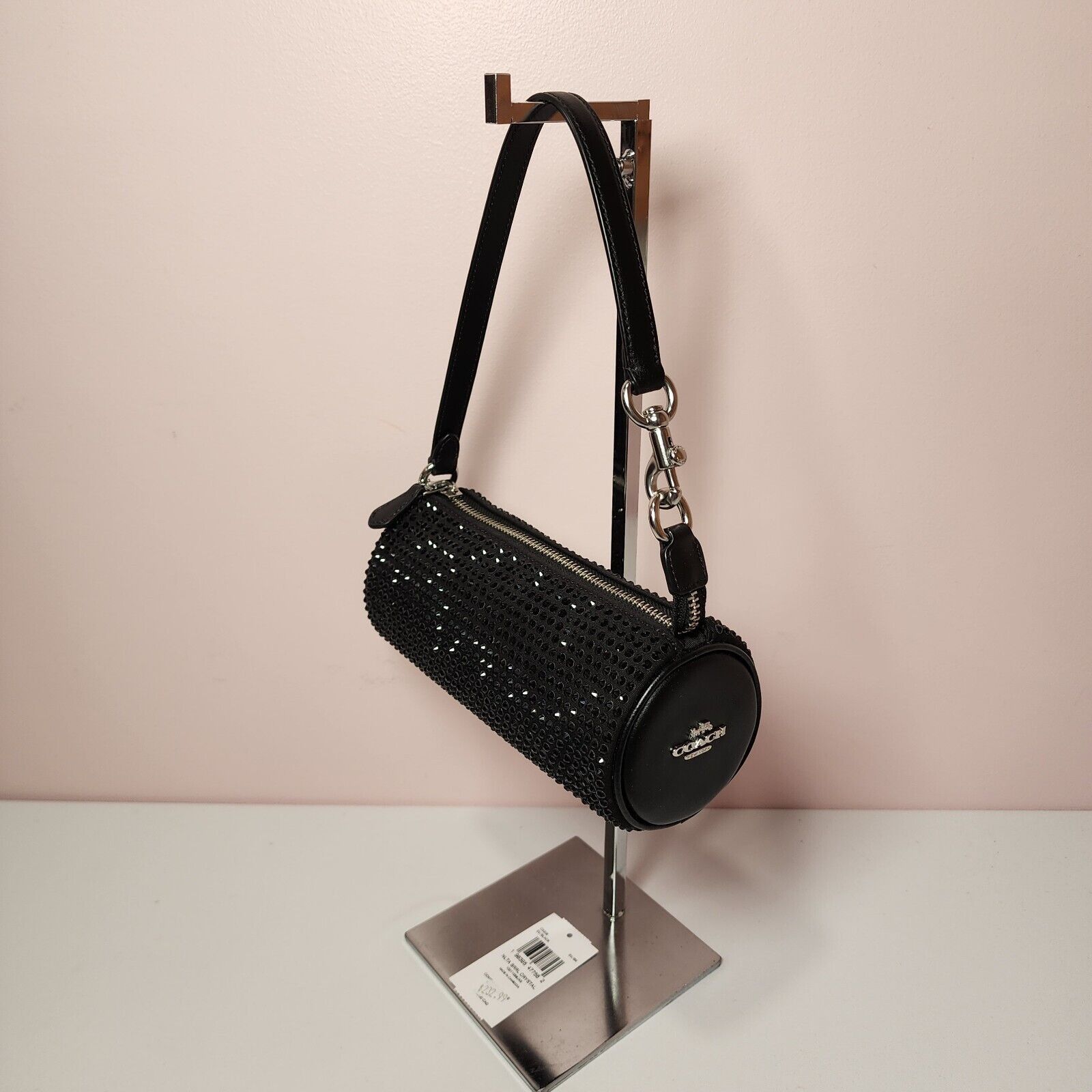 Coach COACH CX208 Nolita Barrel Crystal Bag Black Crystal Fabric Size ONE SIZE - 2 Thumbnail