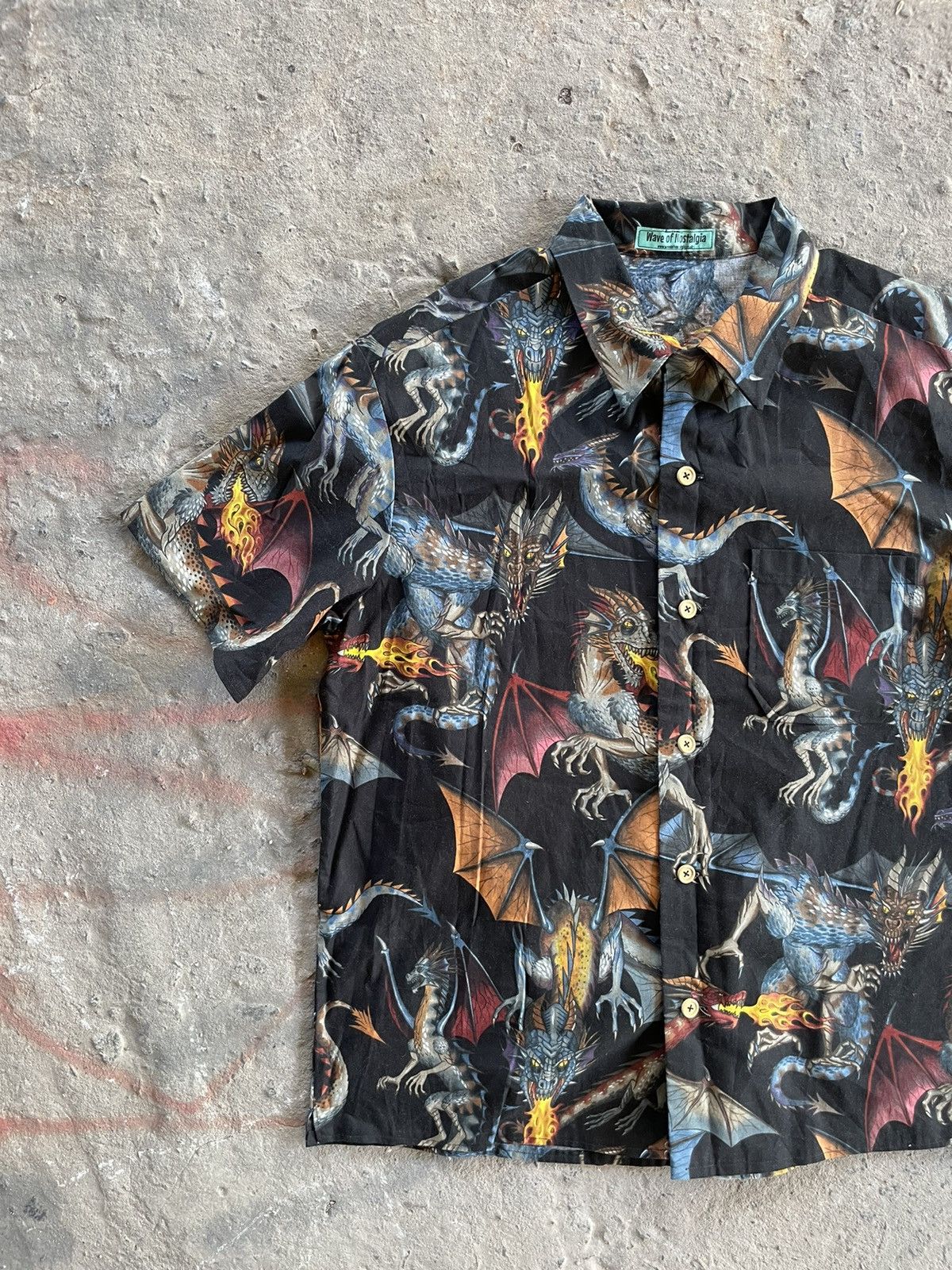 Vintage VINTAGE HAWAIIAN shirt DRAGONS Size US L / EU 52-54 / 3 - 3 Thumbnail