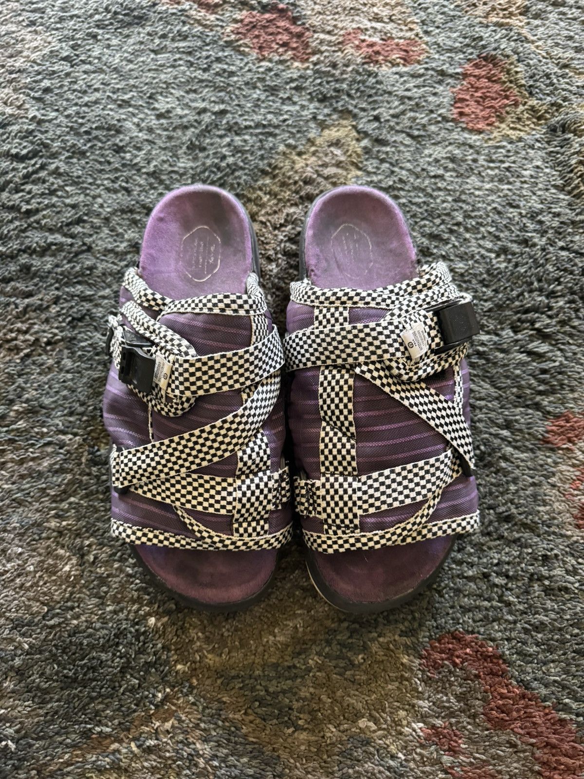 Visvim Visvim Christo Purple Checkerboard Sandals Size US 10 / EU 43 - 1 Thumbnail
