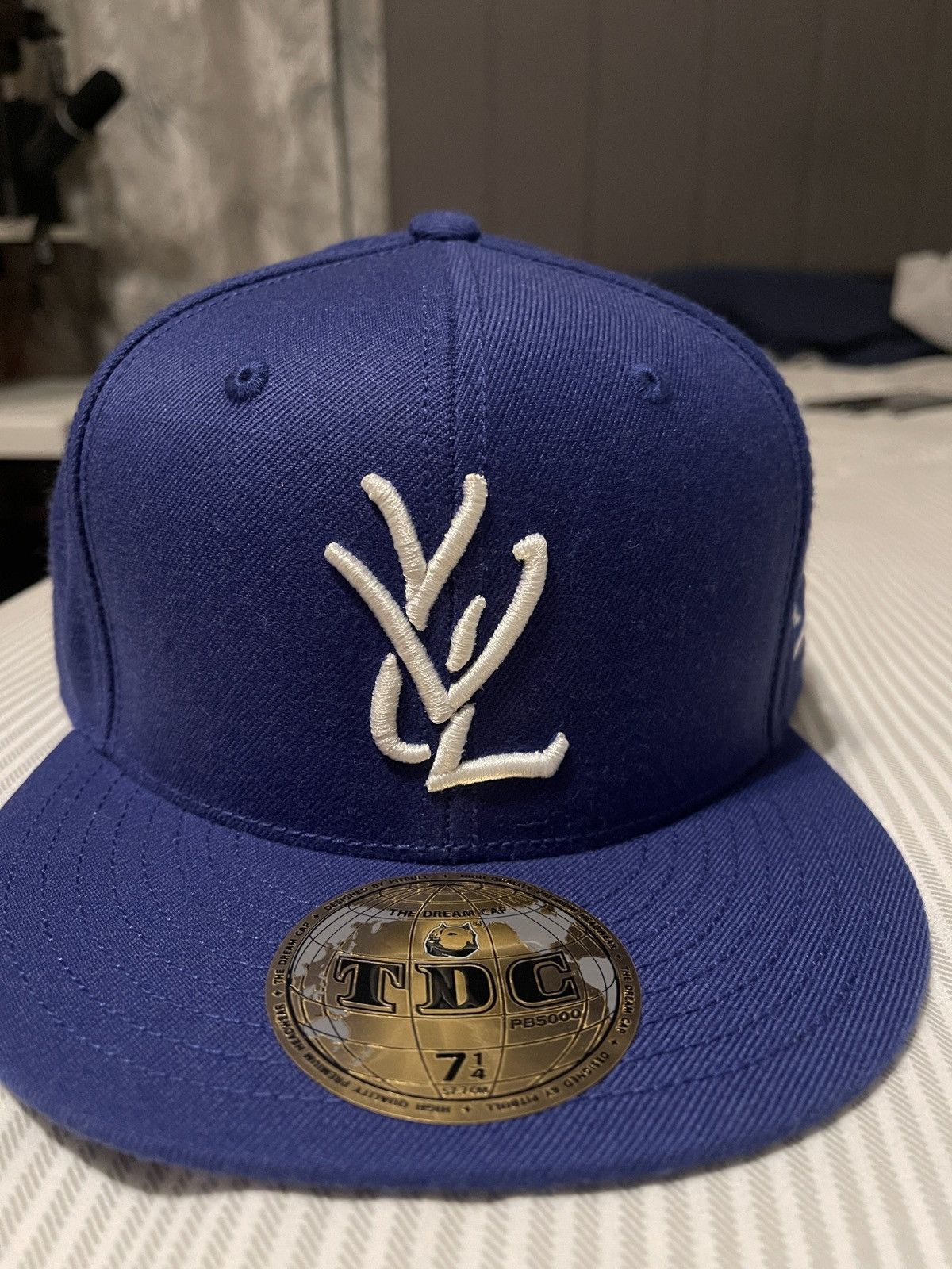 Playboi Carti Opium YVL Fitted hat Navy Blue size 7 brand new