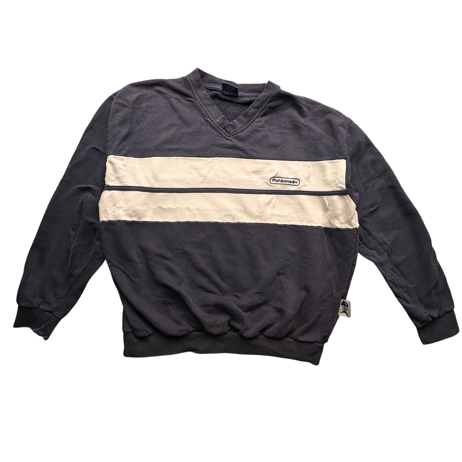 Other Vintage Fishbone Navy White Sweatshirt Mens Medium Logo Size US M / EU 48-50 / 2 - 1 Thumbnail