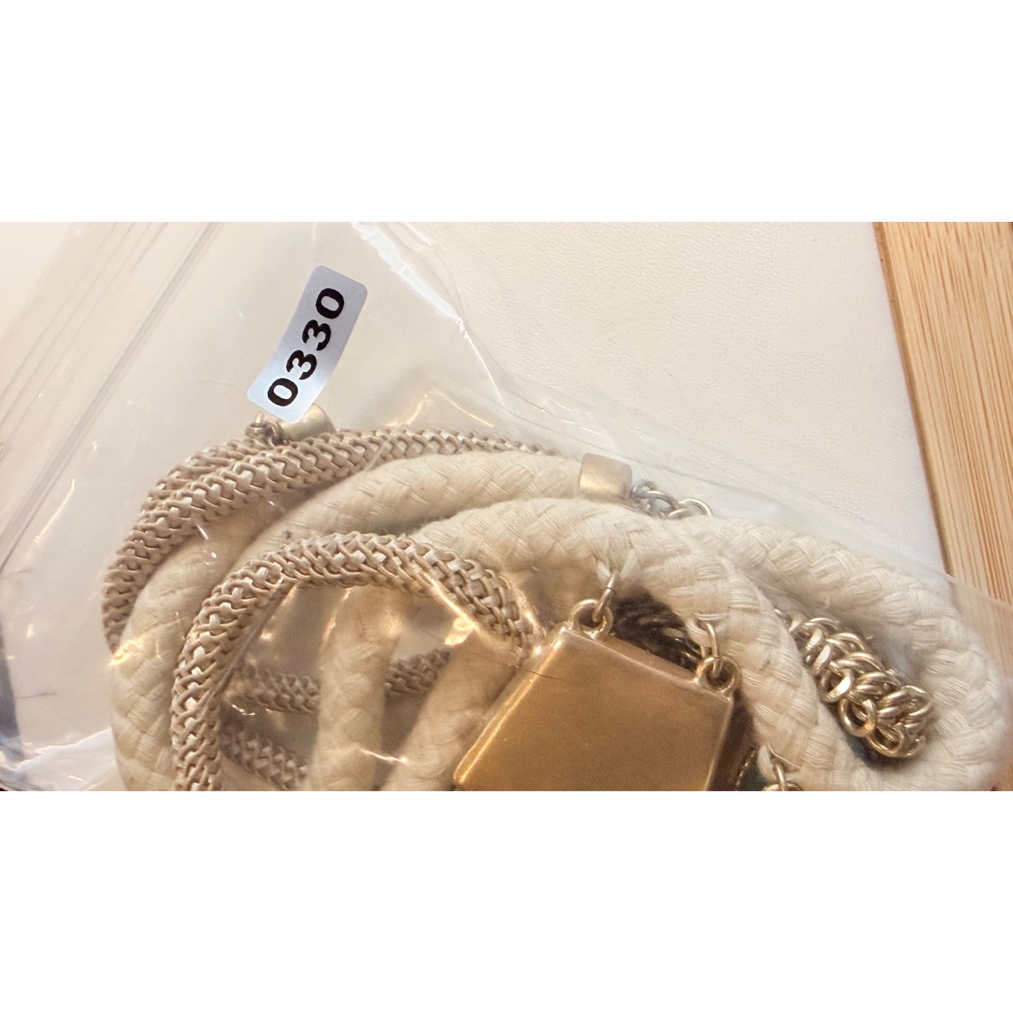 Chicos Chicos Statement Necklace With Braided Rope Gold Chains & Fa Size ONE SIZE - 7 Thumbnail