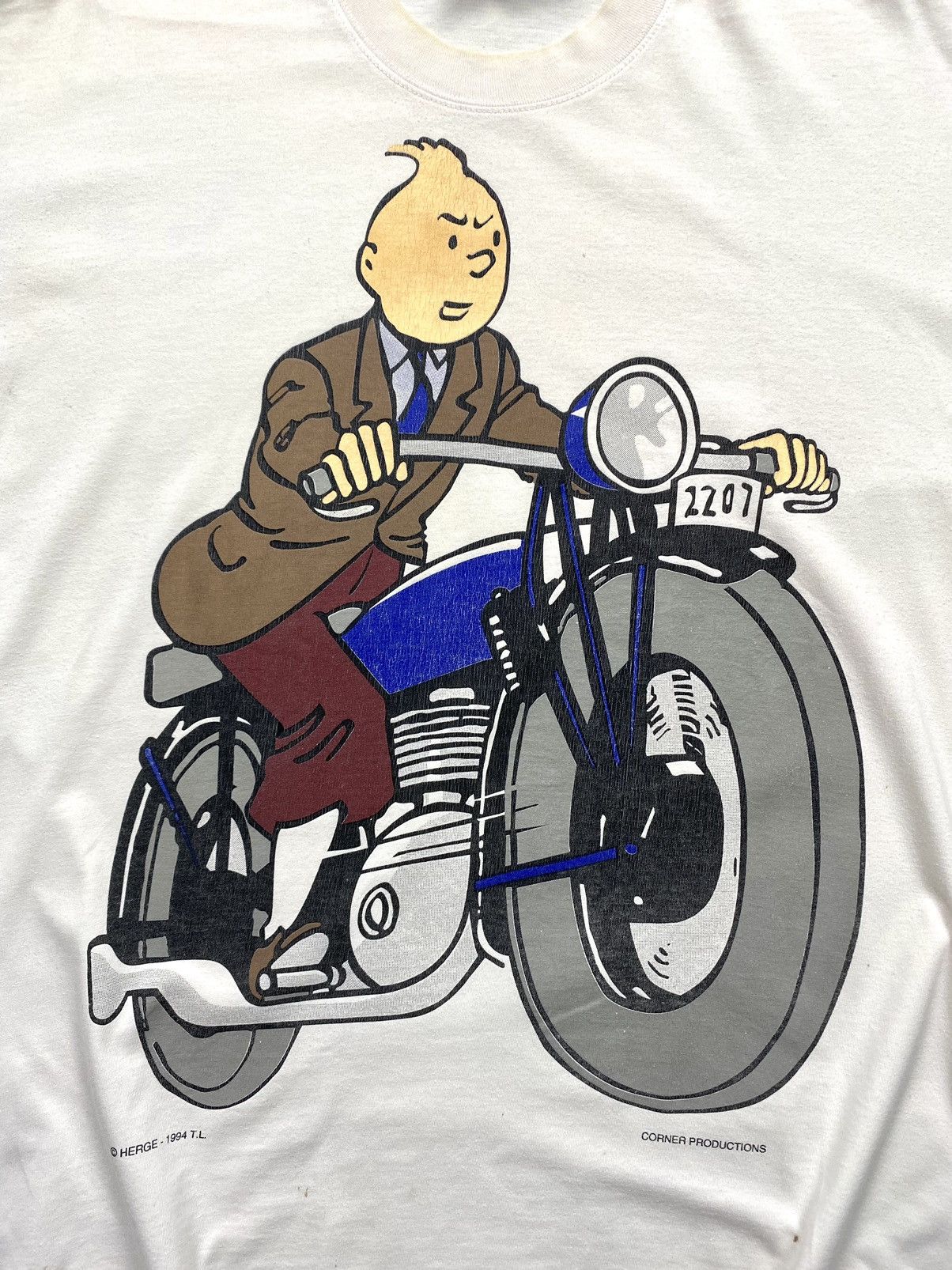 Vintage Vintage 1994 Tin Tin Raider T Shirt Cartoon Comics Size US XL / EU 56 / 4 - 4 Thumbnail