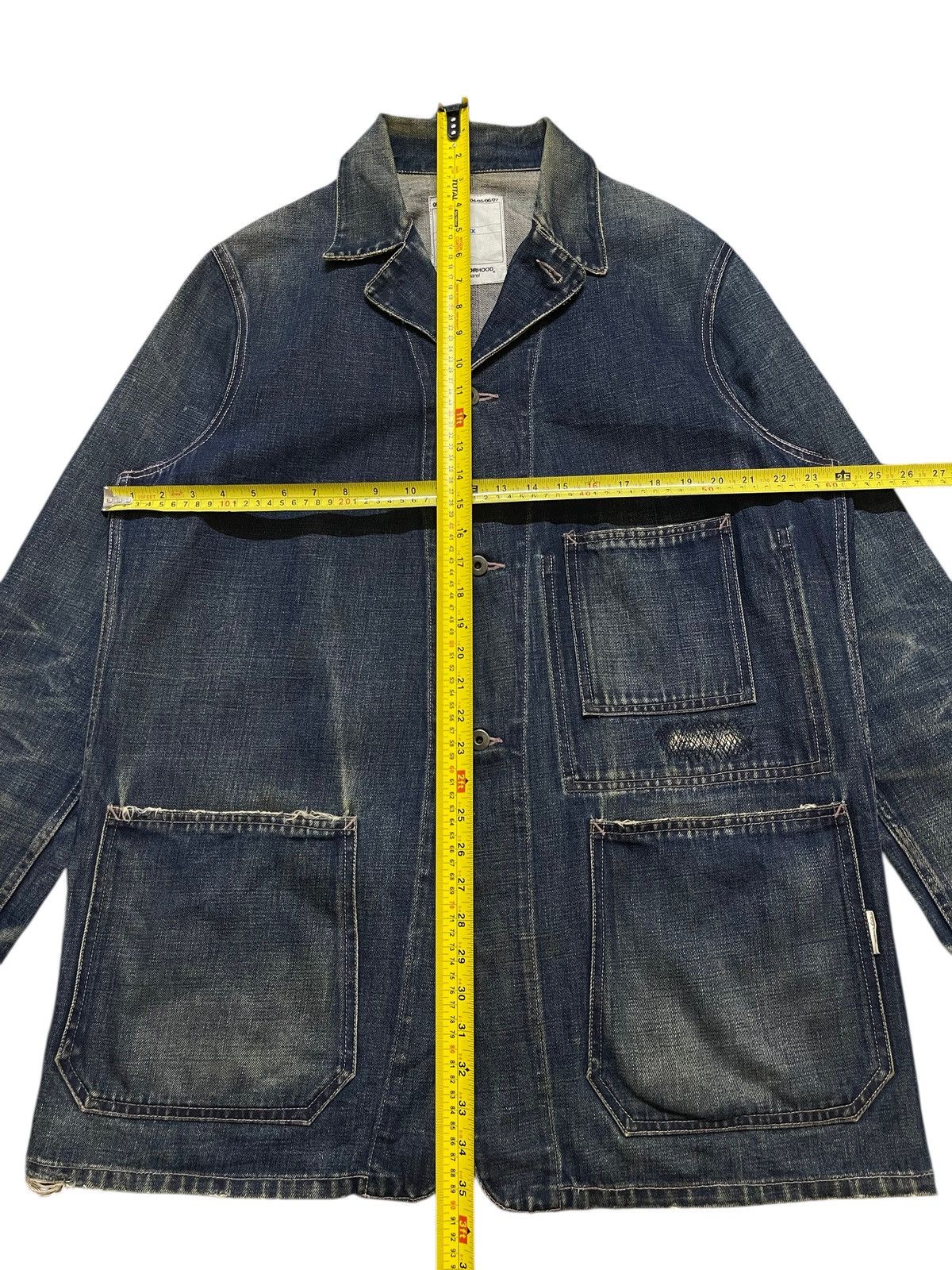 Neighborhood Vintage Neighbourhood Savage Denim Faded Sashiko Boro Style Size US L / EU 52-54 / 3 - 7 Thumbnail