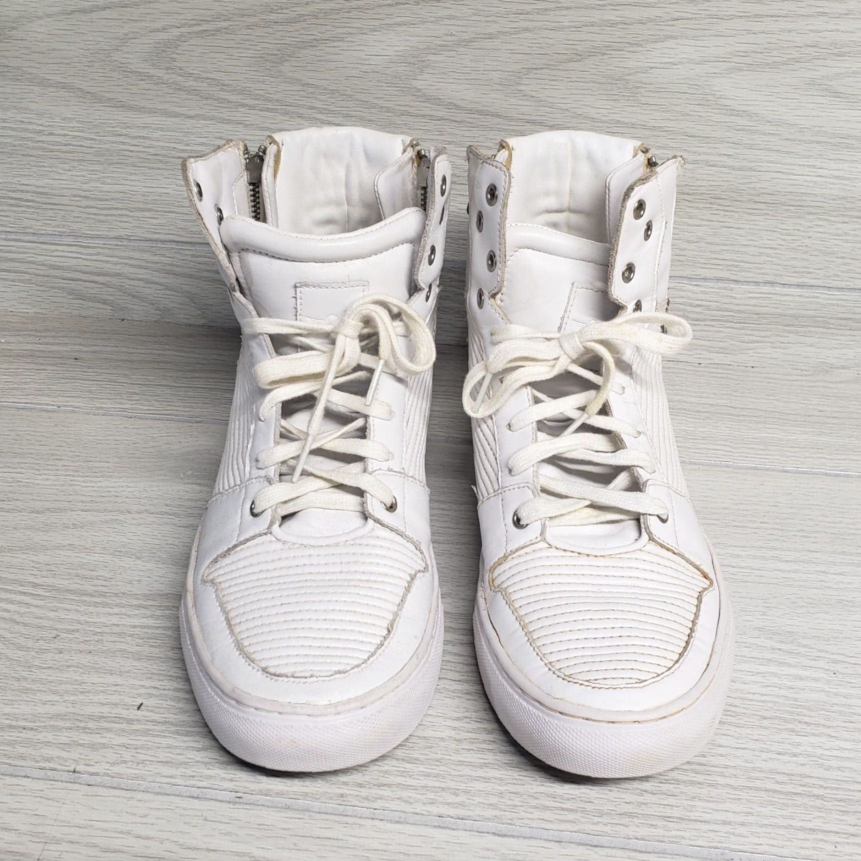 Vintage Creative Recreation Adonis High Top Zip Up Sneakers White Grey Men's Size 8 Size US M / EU 48-50 / 2 - 3 Thumbnail