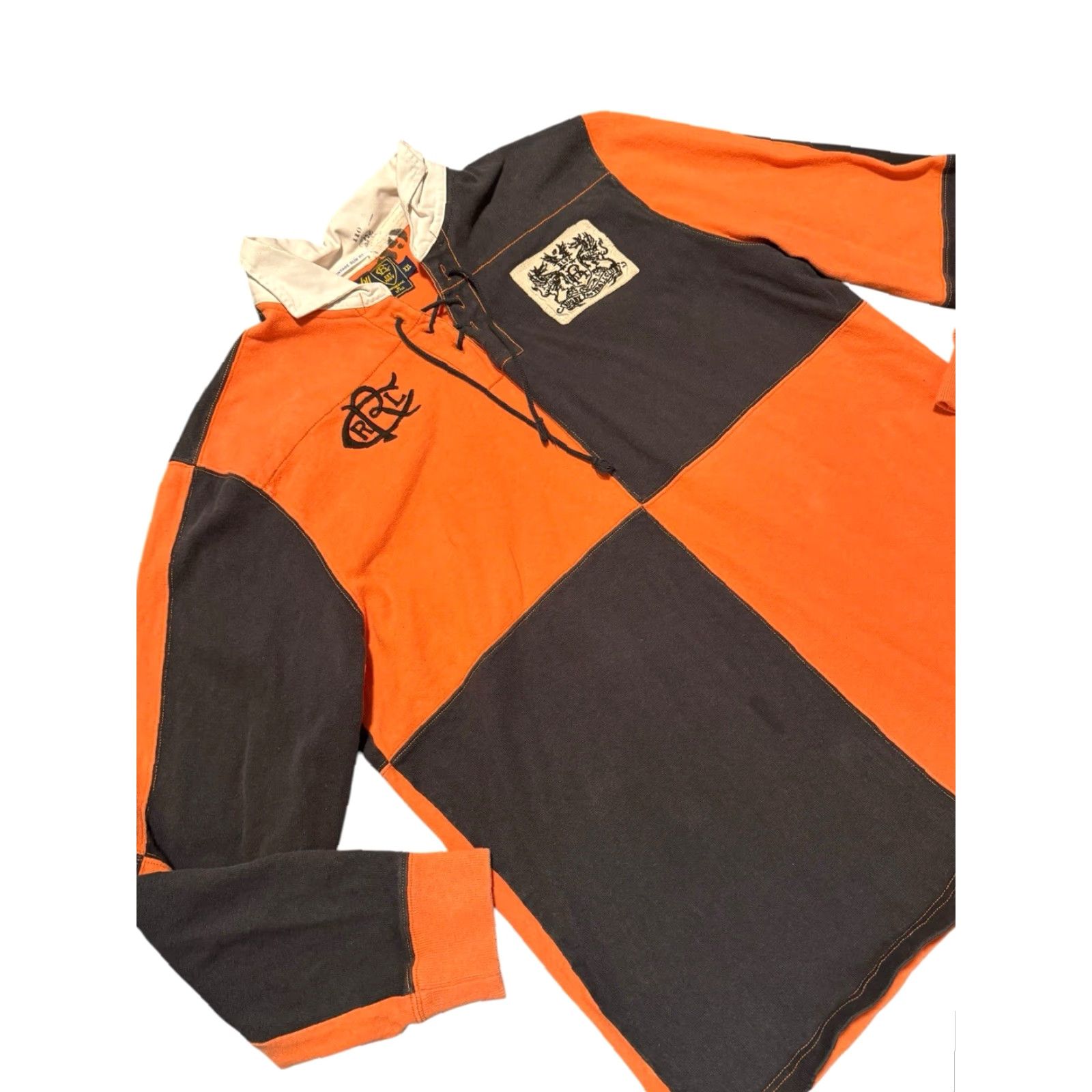 Ralph Lauren Ralph Lauren Polo Shirt Men 2XL Orange Lace Long Sleeve Rugby Patch Slim Fit Shirts Polo Shirt Size US XXL / EU 58 / 5 - 3 Thumbnail