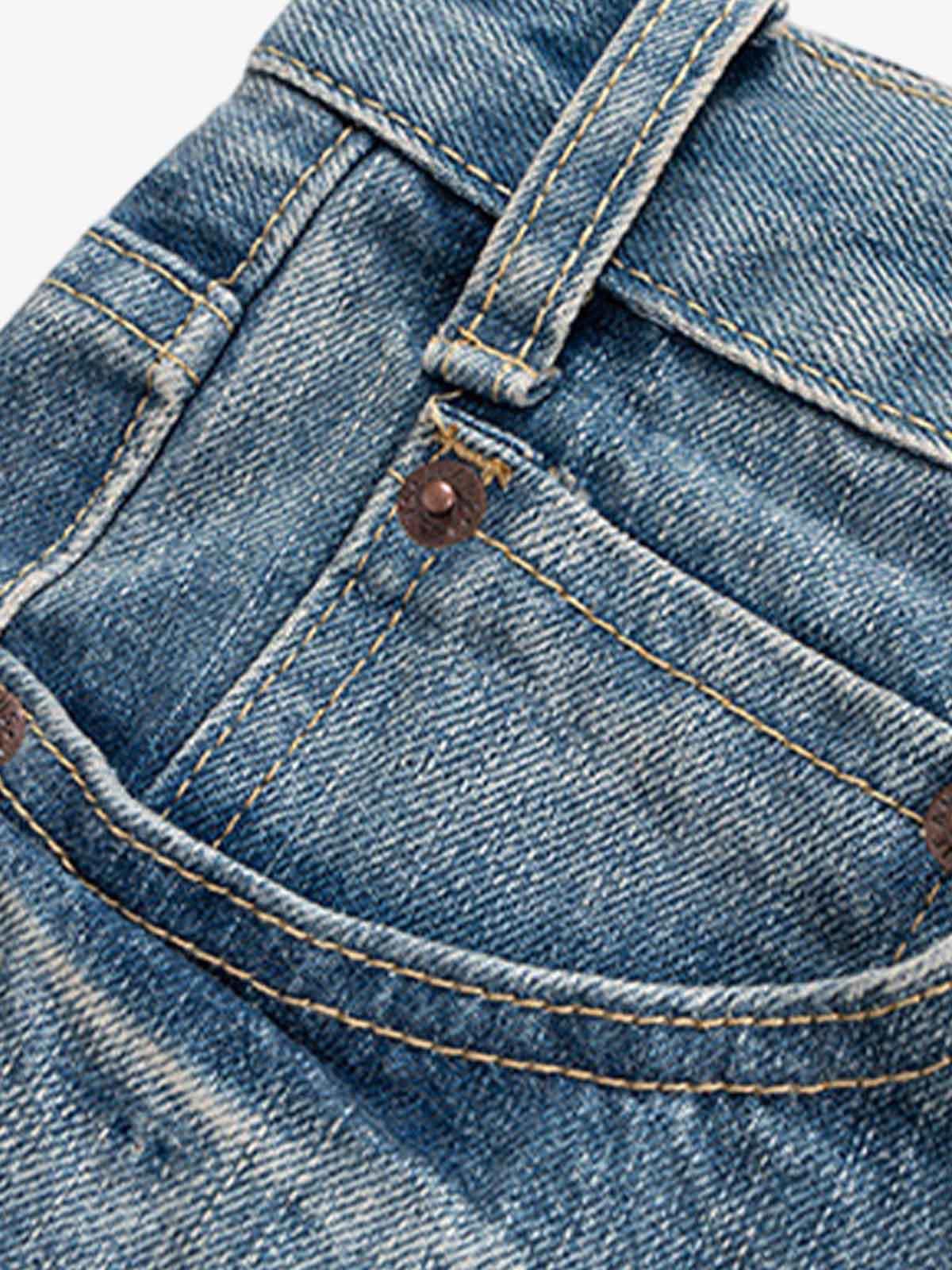 Jean Washed Whitened Flared Jeans Size US 33 - 9 Thumbnail