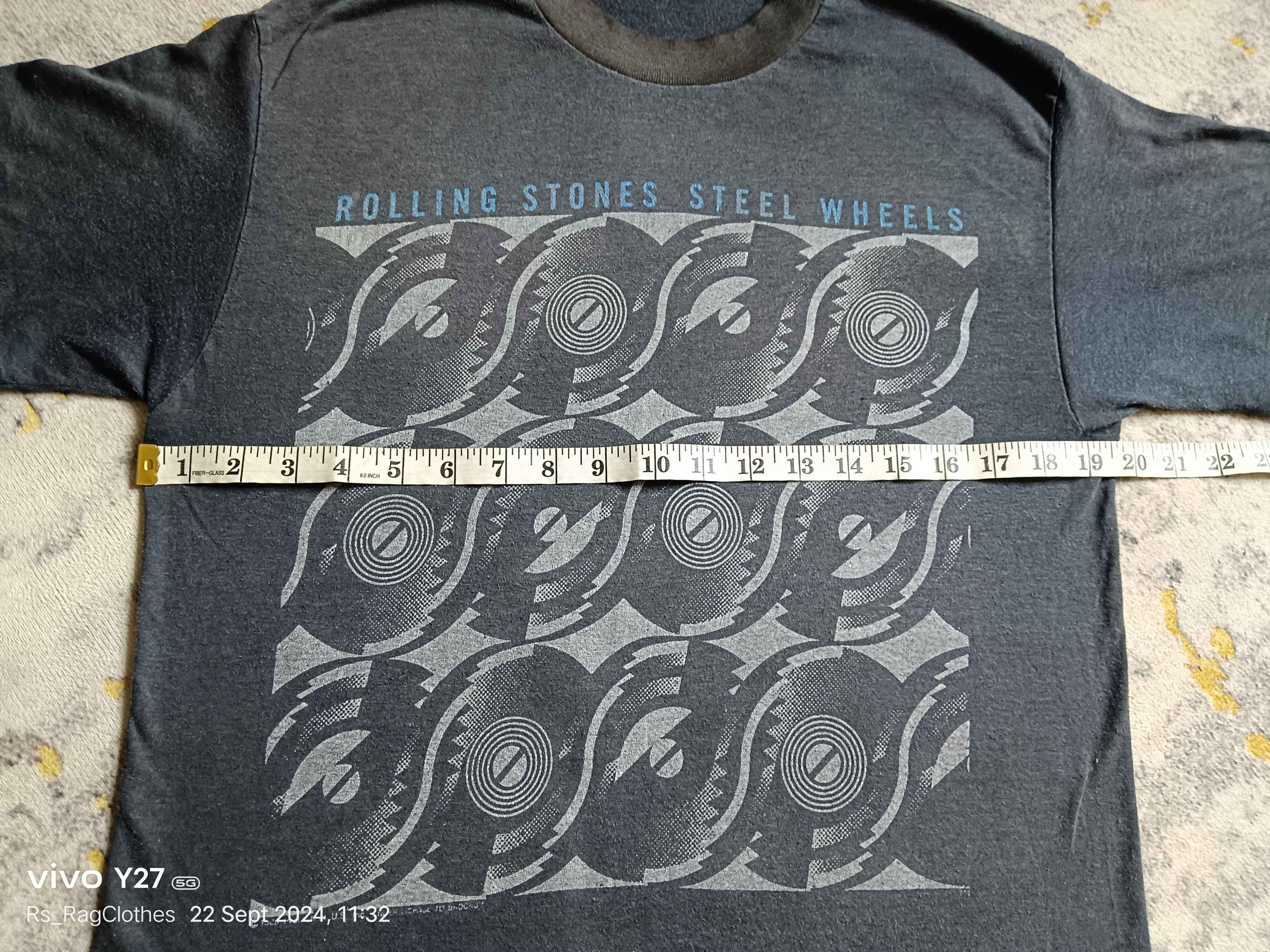 Band Tees × The Rolling Stones × Vintage VINTAGE ROLLING STONES STEEL WHEELS TOUR Size US M / EU 48-50 / 2 - 9 Thumbnail