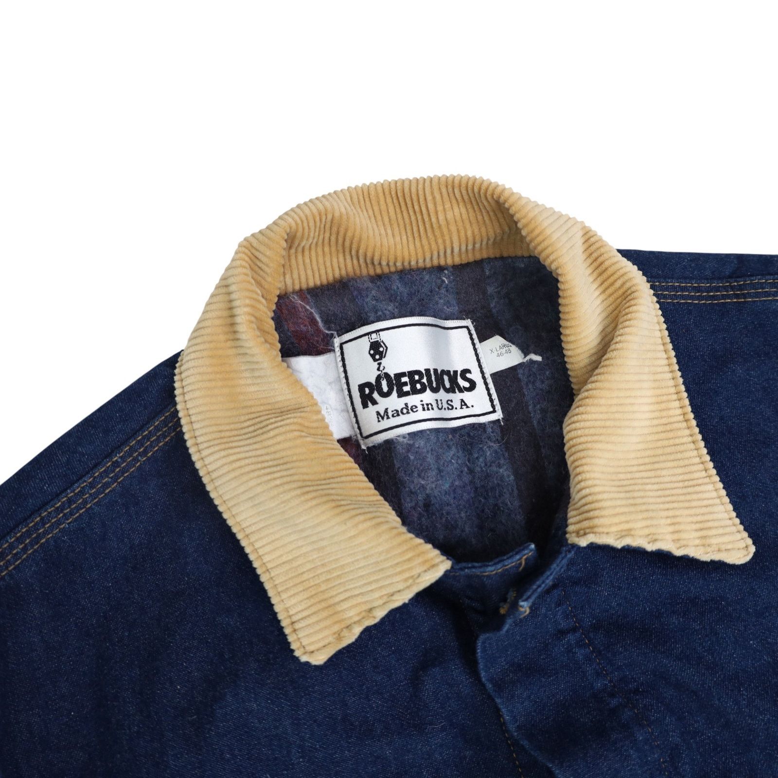Sears × Vintage VTG Sears Roebuck Blanket Lined Denim Chore Jacket Jacket Size US XL / EU 56 / 4 - 6 Thumbnail