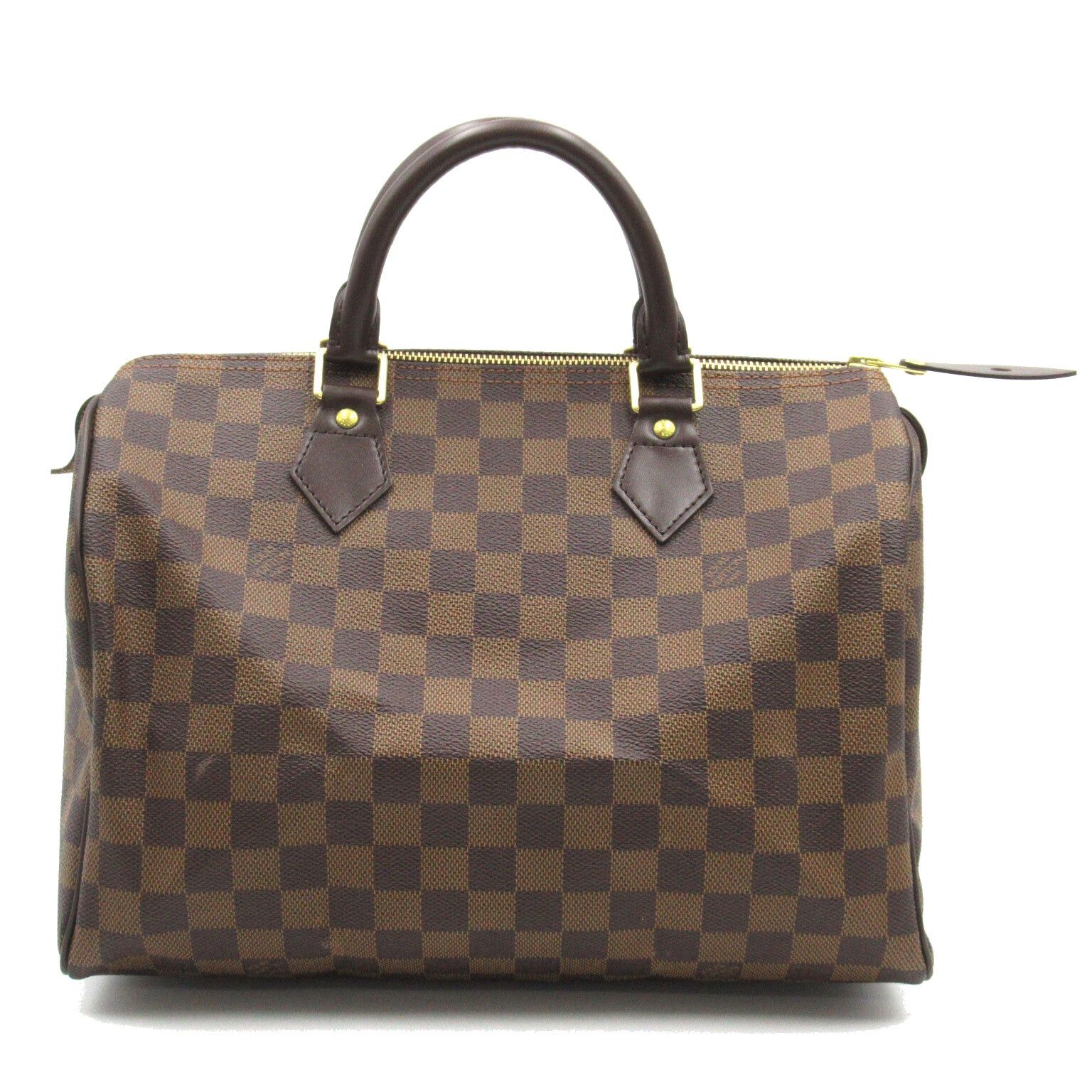 Louis Vuitton Speedy 30 Handbag Coated Canvas Damier Brown