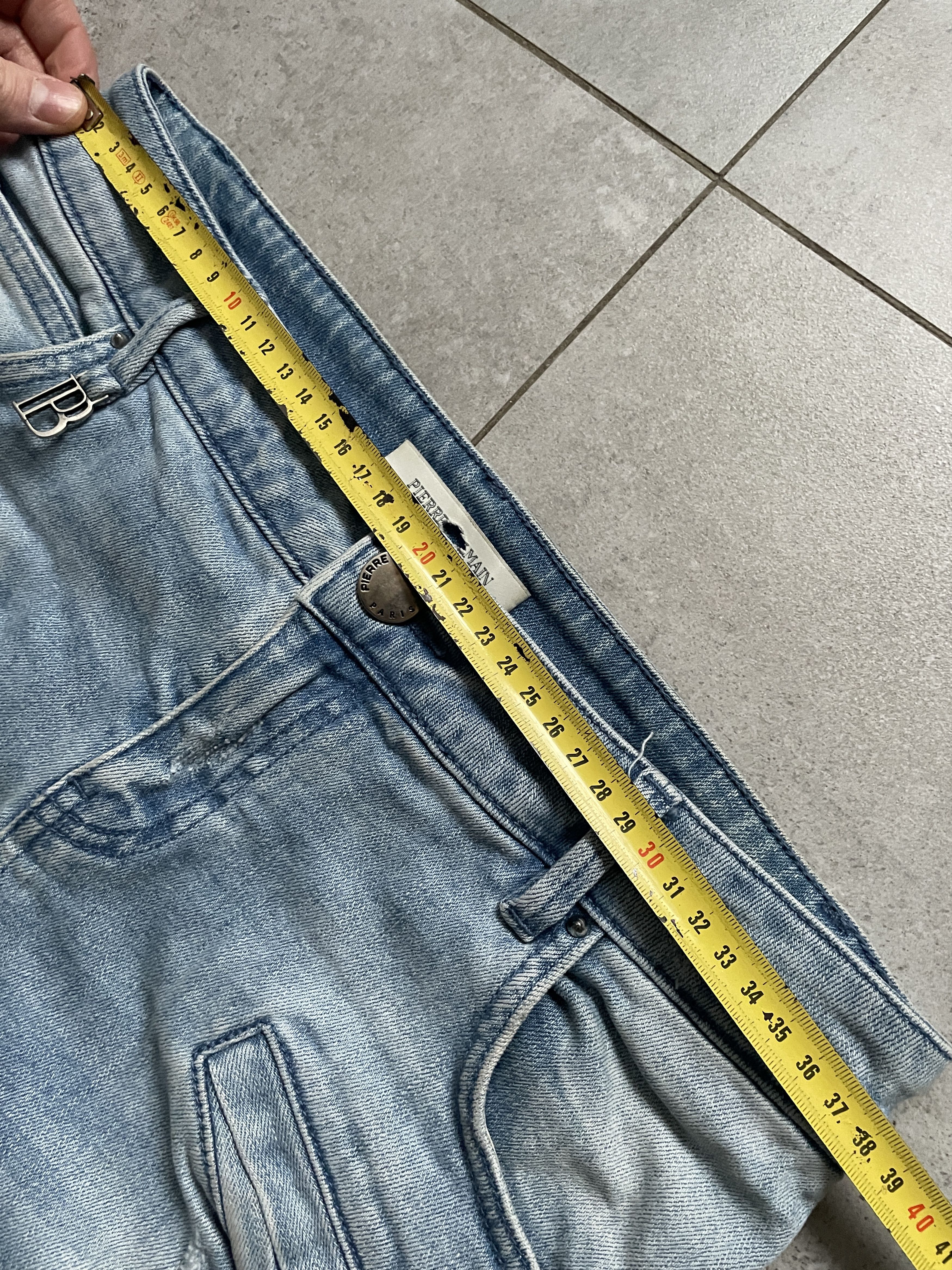 Balmain BALMAIN LIGHT WASHED PATCHED BIKER SLIM FIT SKINNY JEANS Size US 30 / EU 46 - 5 Thumbnail