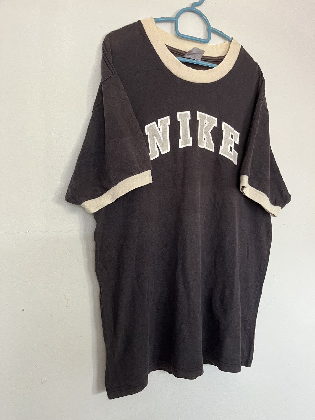 Nike 🔥Y2K 2000s MILENNIUM NIKE Ringer Distressed Size US M / EU 48-50 / 2 - 3 Thumbnail