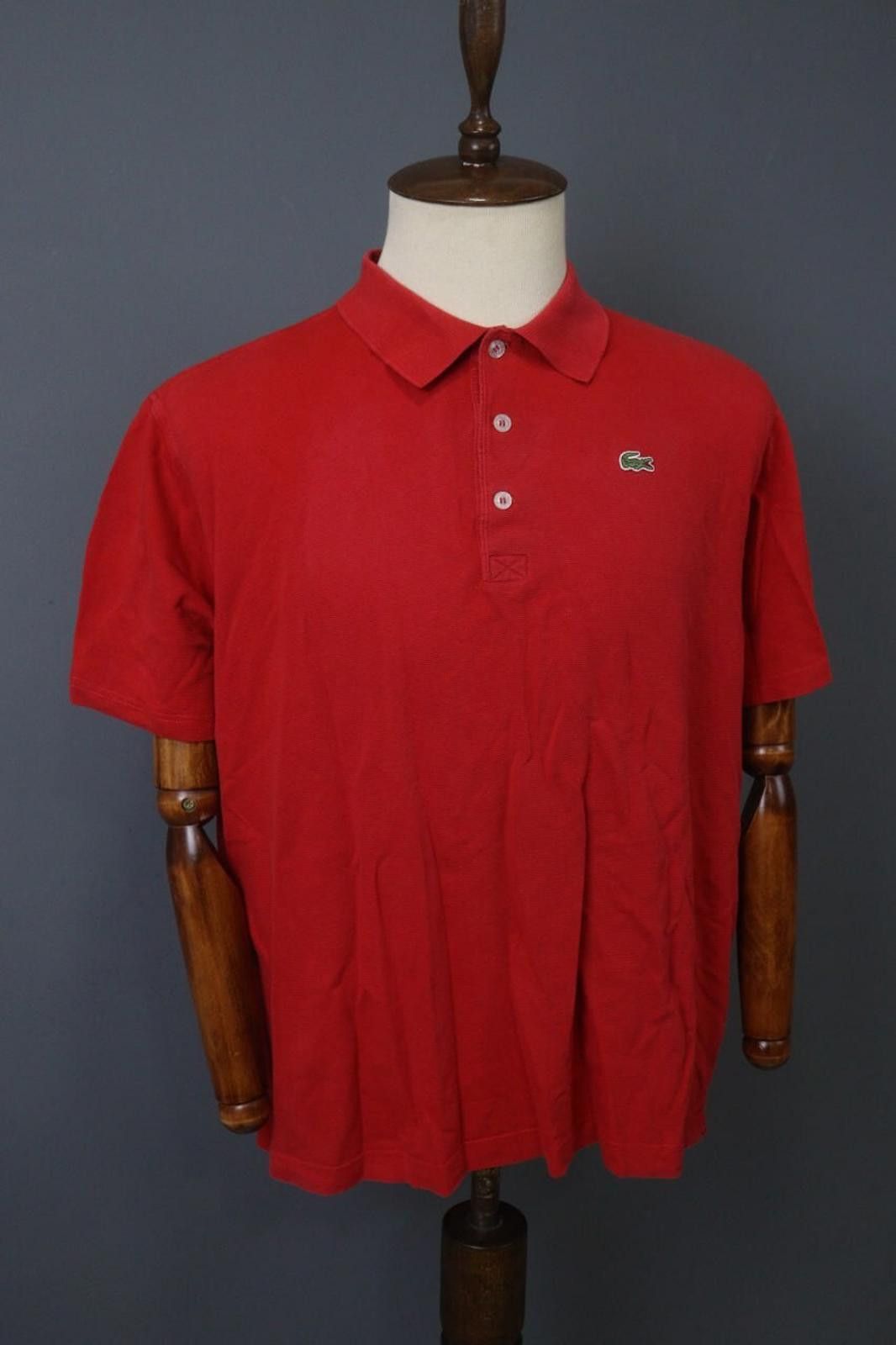 Lacoste Lacoste Red Cotton Collared Popover Polo Shirt Size 8 Size US M / EU 48-50 / 2 - 7 Thumbnail