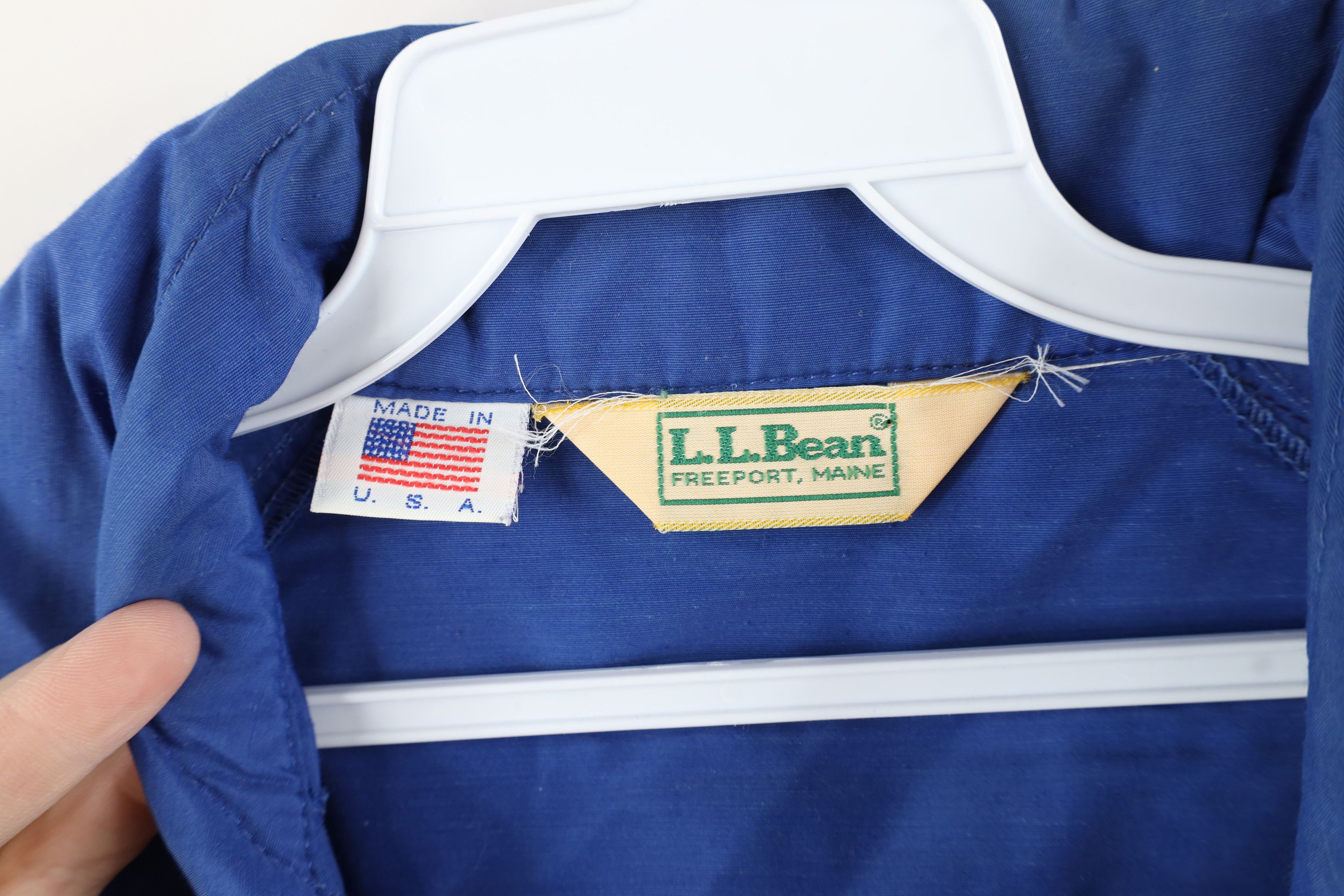 L.L. Bean Vintage 90s LL Bean Zip Pullover Windbreaker Jacket Blue USA Size US XL / EU 56 / 4 - 4 Thumbnail