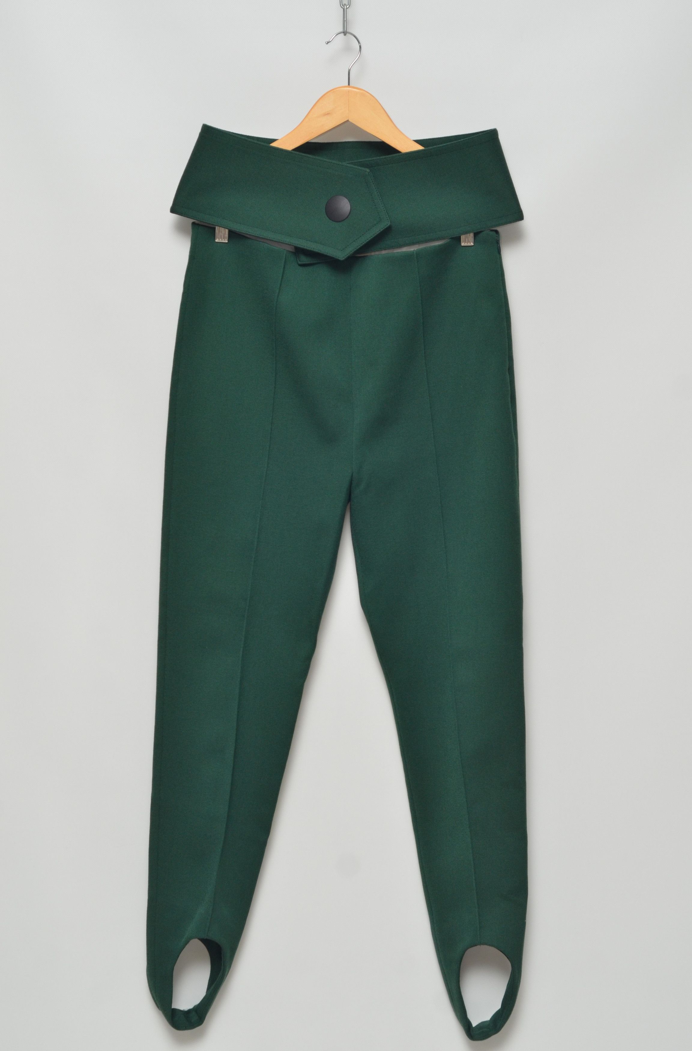 image of Hype Marni Luxury Wool Pants Trouser Made In Italy in Green, Women's (Size 27)