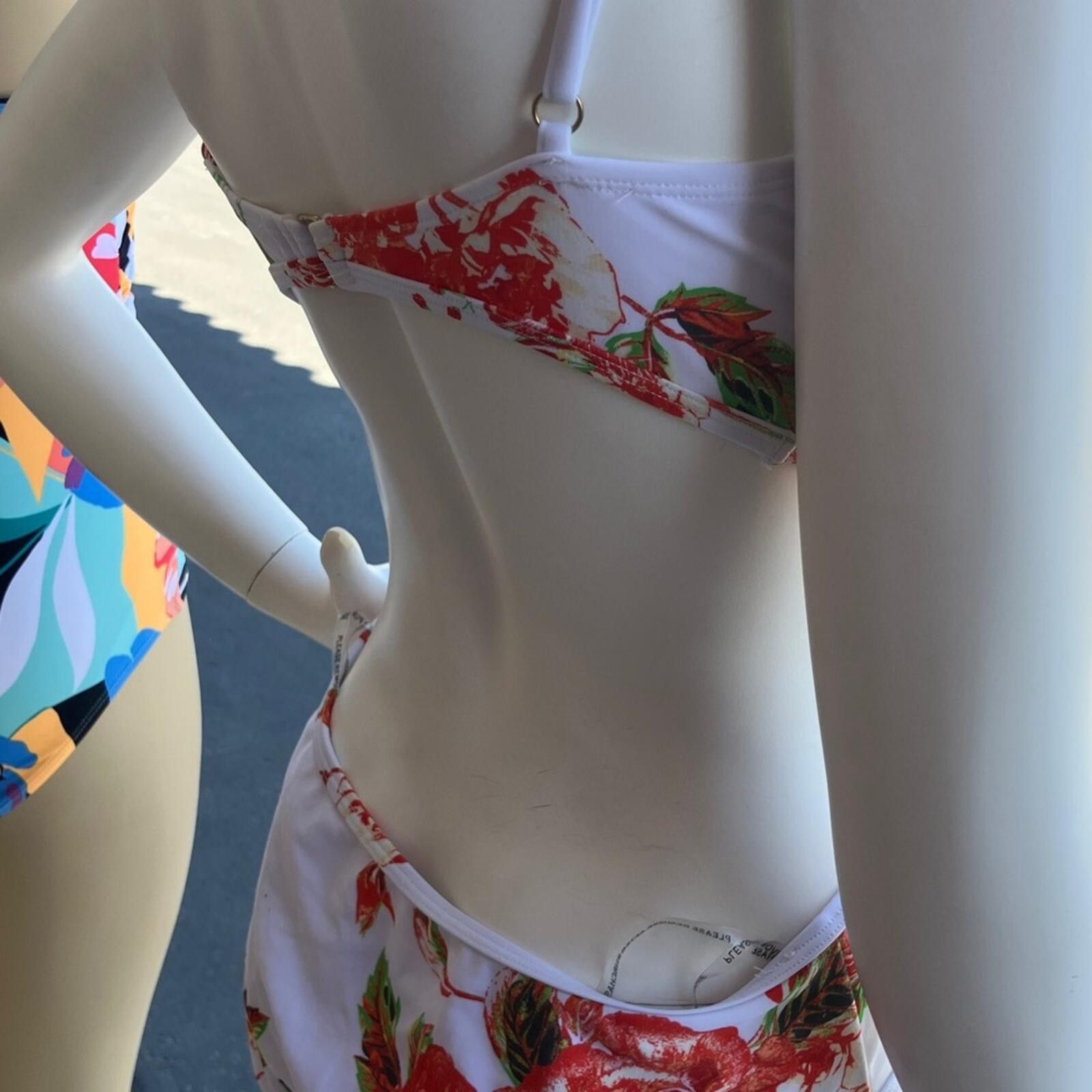 Other RACHEL Rachel Roy One Piece Bodysuit with Red Floral Print Size ONE SIZE - 7 Thumbnail