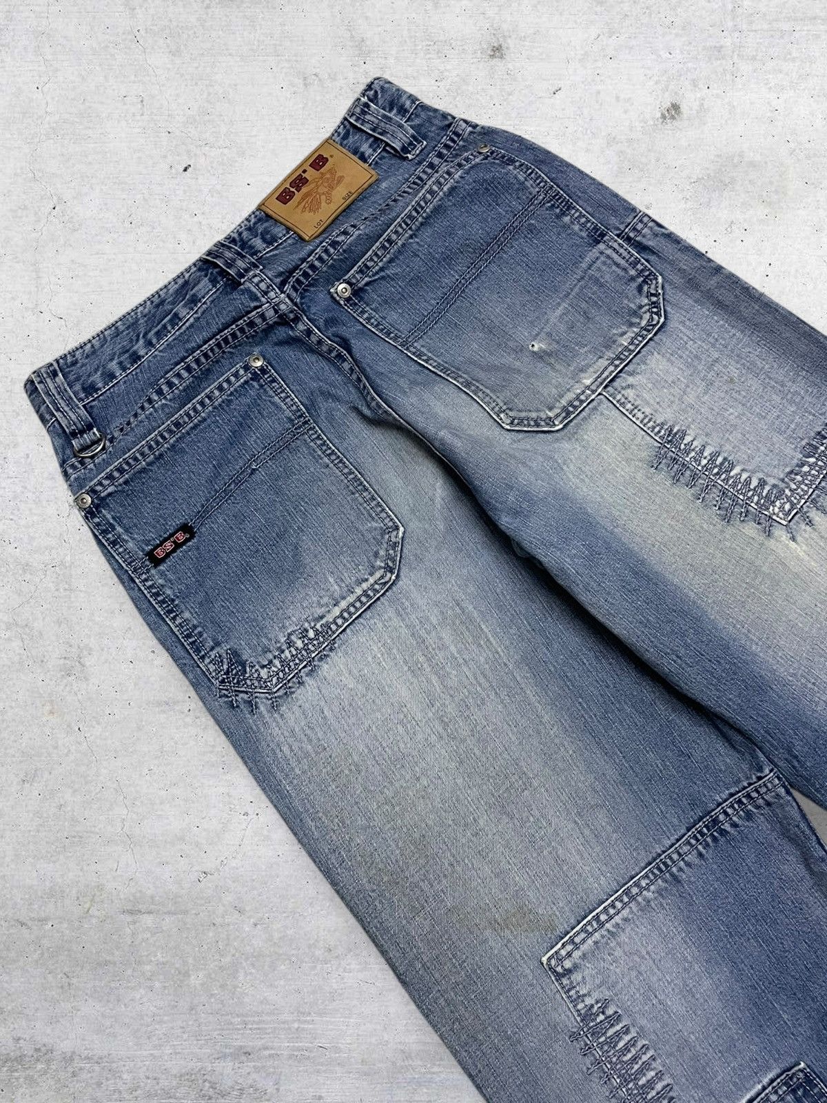 Japanese Brand VINTAGE B.SB JAPAN DESIGNER 1990S PATCHWORK MUDWASH DENIM Size US 28 / EU 44 - 13 Thumbnail