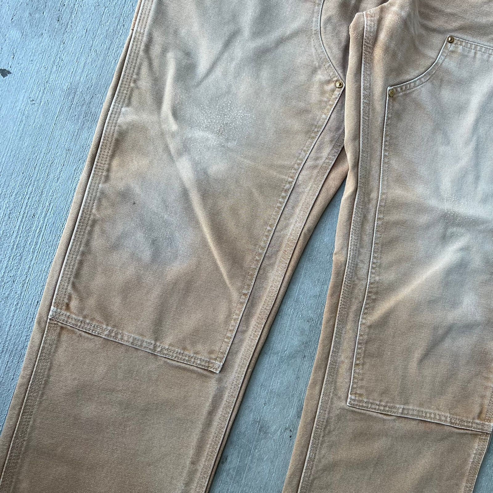 Carhartt × Vintage Carhartt faded brown double knee work wear carpenter pants Size US 32 / EU 48 - 4 Thumbnail
