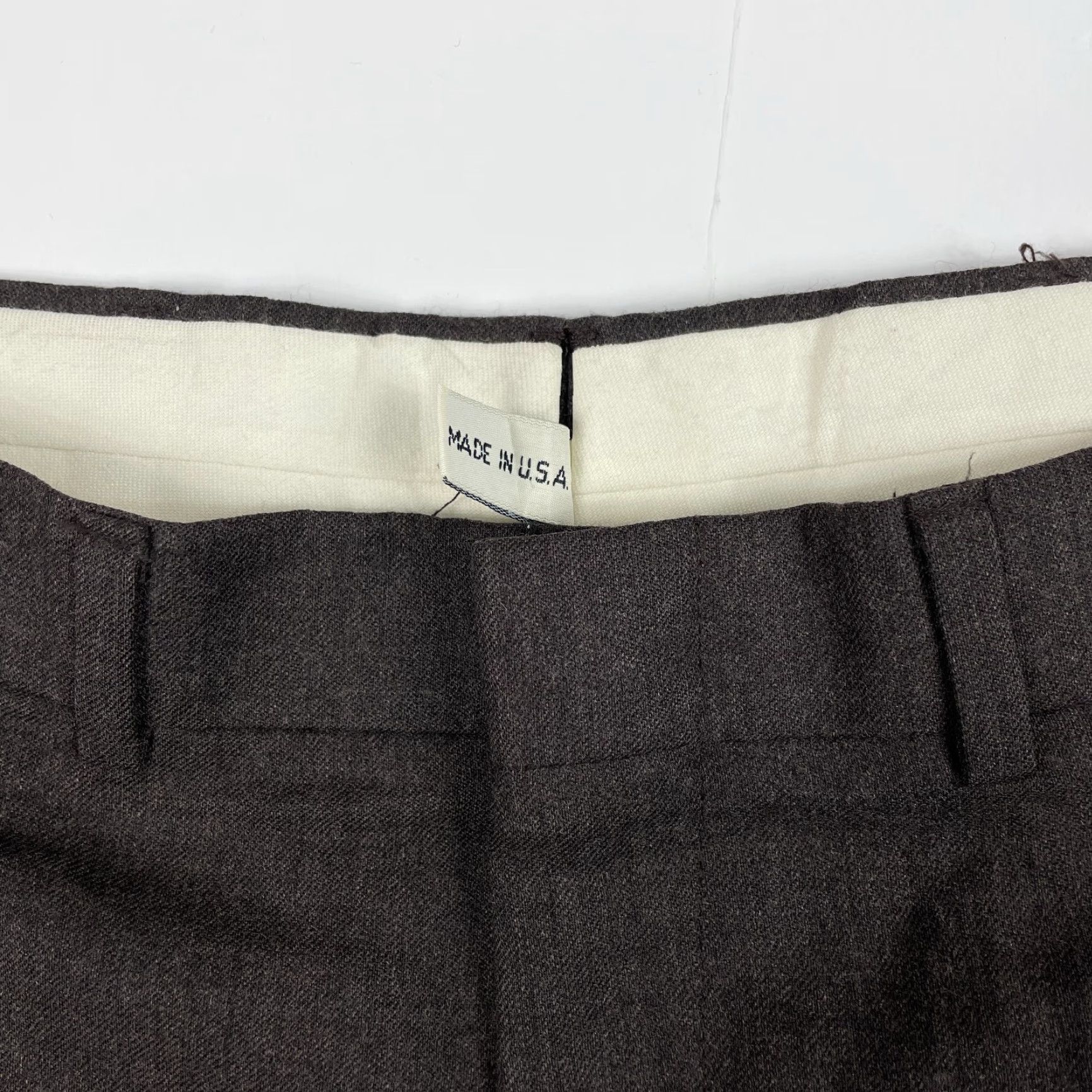 Vintage VINTAGE Cerruti Pants Mens 36 x 31 Brown Wool Straight Leg Pleated 5-Pocket Dress Pants Mens Size US 36 / EU 52 - 6 Thumbnail