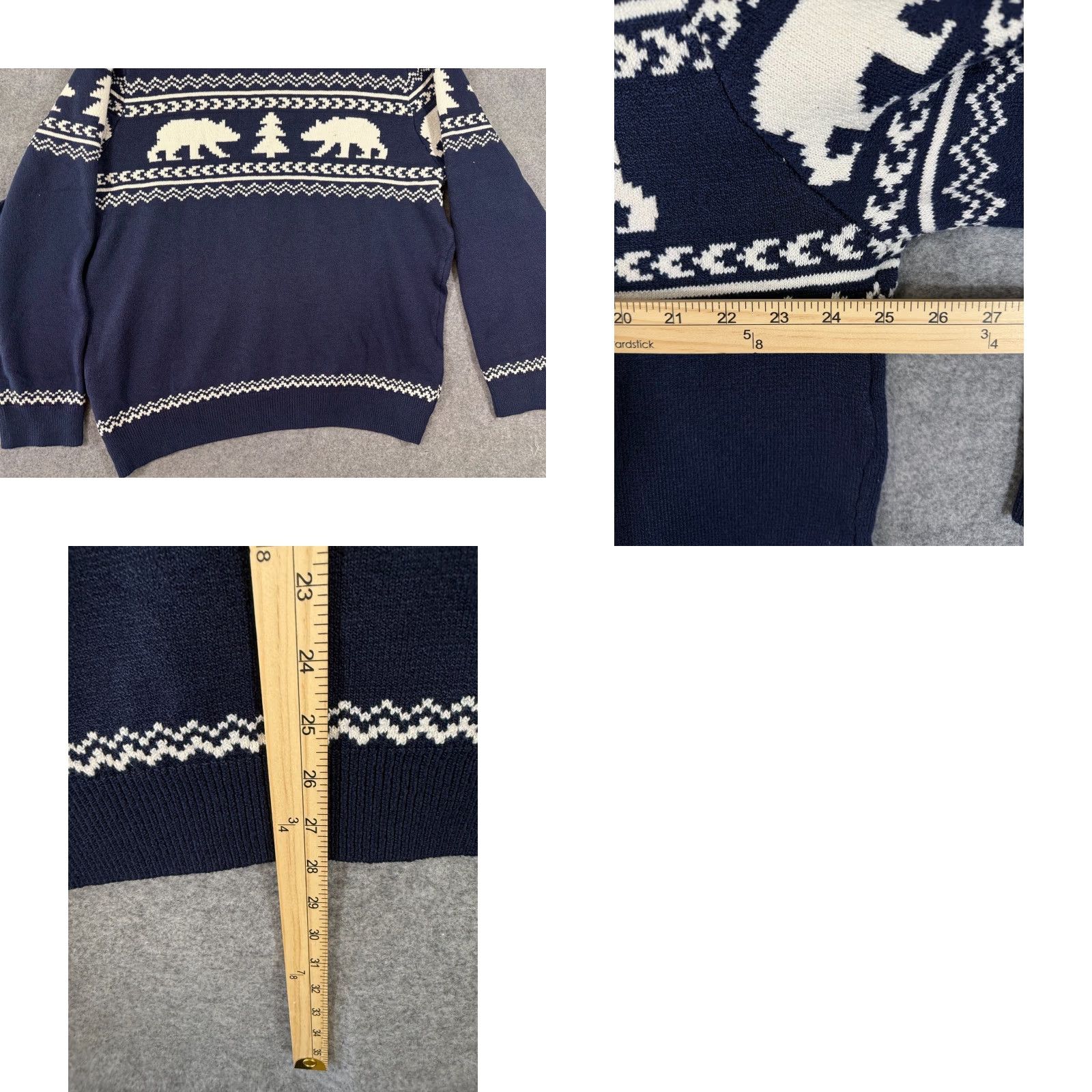 Lands' End Lands' End Sweater Mens XL 46-48 Blue Fair Isle Polar Bear Holiday Crew Neck NWT Size US XL / EU 56 / 4 - 9 Thumbnail