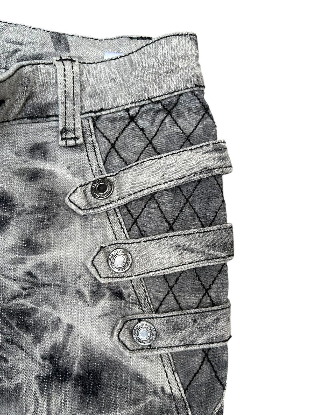 Hysteric Glamour RHU Punk Bondage Acid Wash Scretchable Slim Jeans Size US 26 / EU 42 - 7 Thumbnail