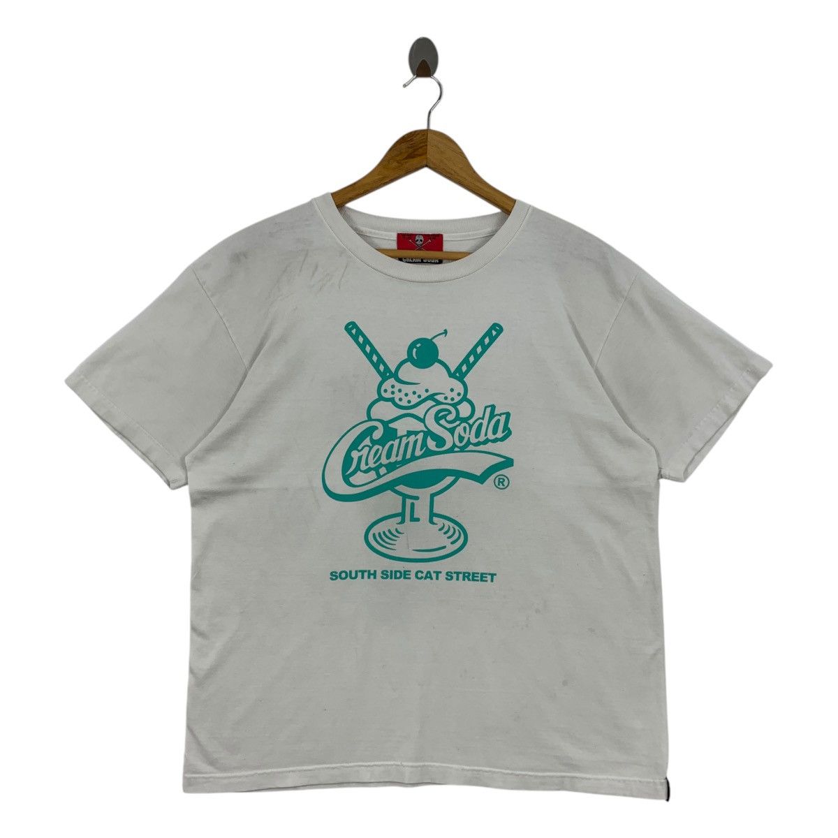 Japanese Brand × Vintage Vintage Y2K CREAM SODA south side cat street japanese tee Size US XL / EU 56 / 4 - 1 Thumbnail