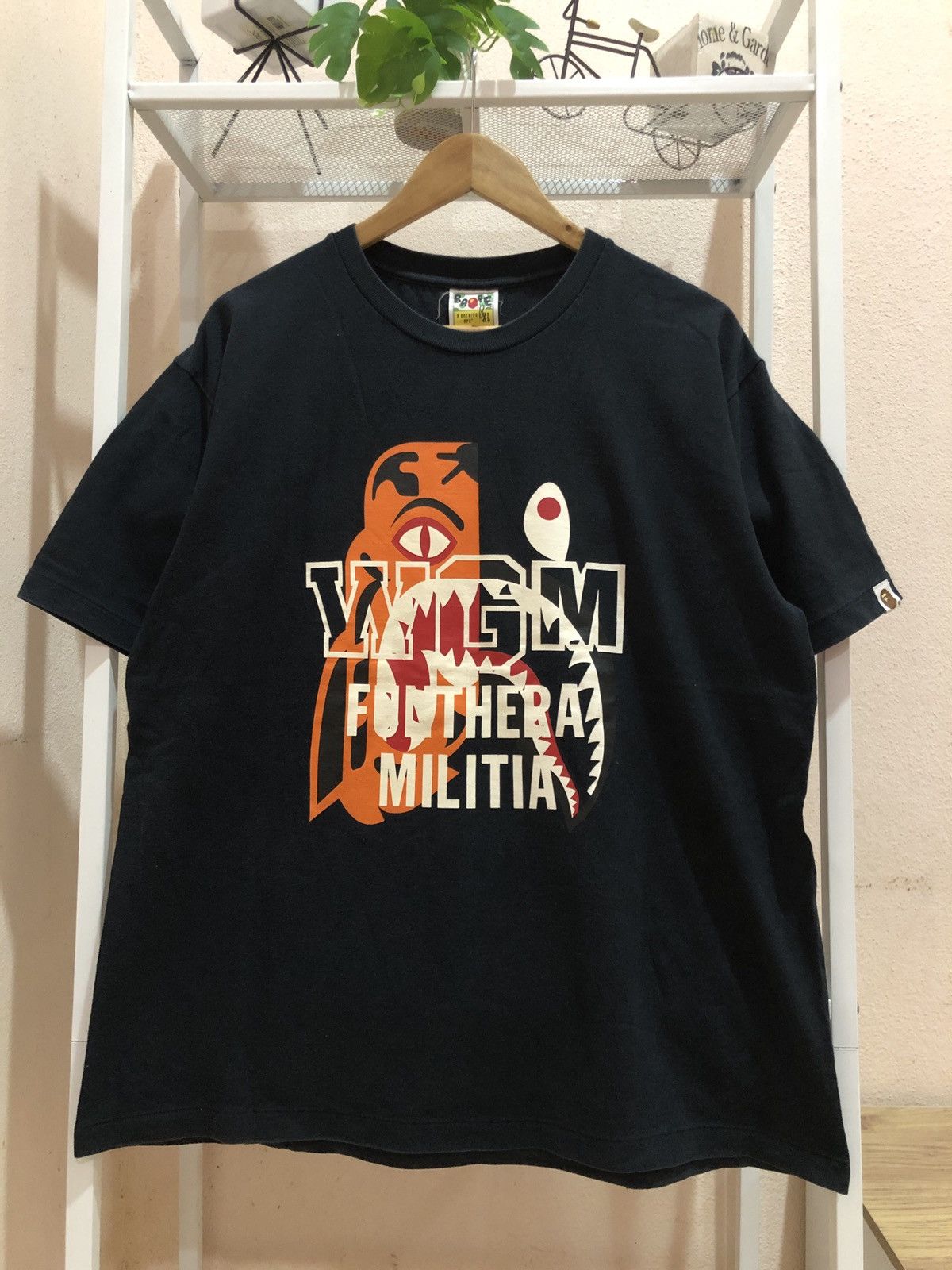 Bape A Bathing Ape Tiger Shark WGM Funthera Militia Tshirts Size US XL / EU 56 / 4 - 1 Thumbnail