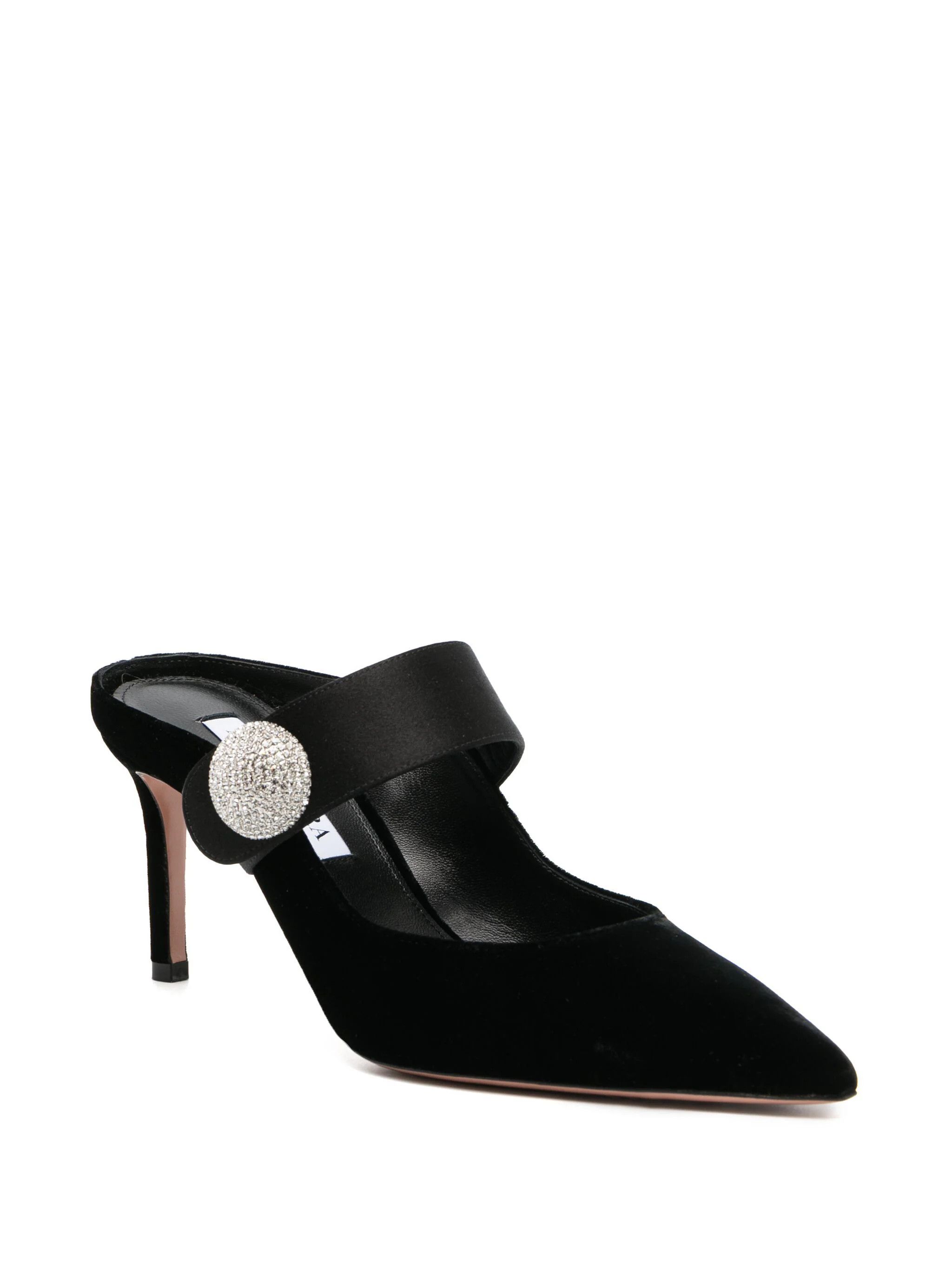 Aquazzura o1srvl11e1024 Mules in Black Size US 8 / IT 38 - 2 Thumbnail
