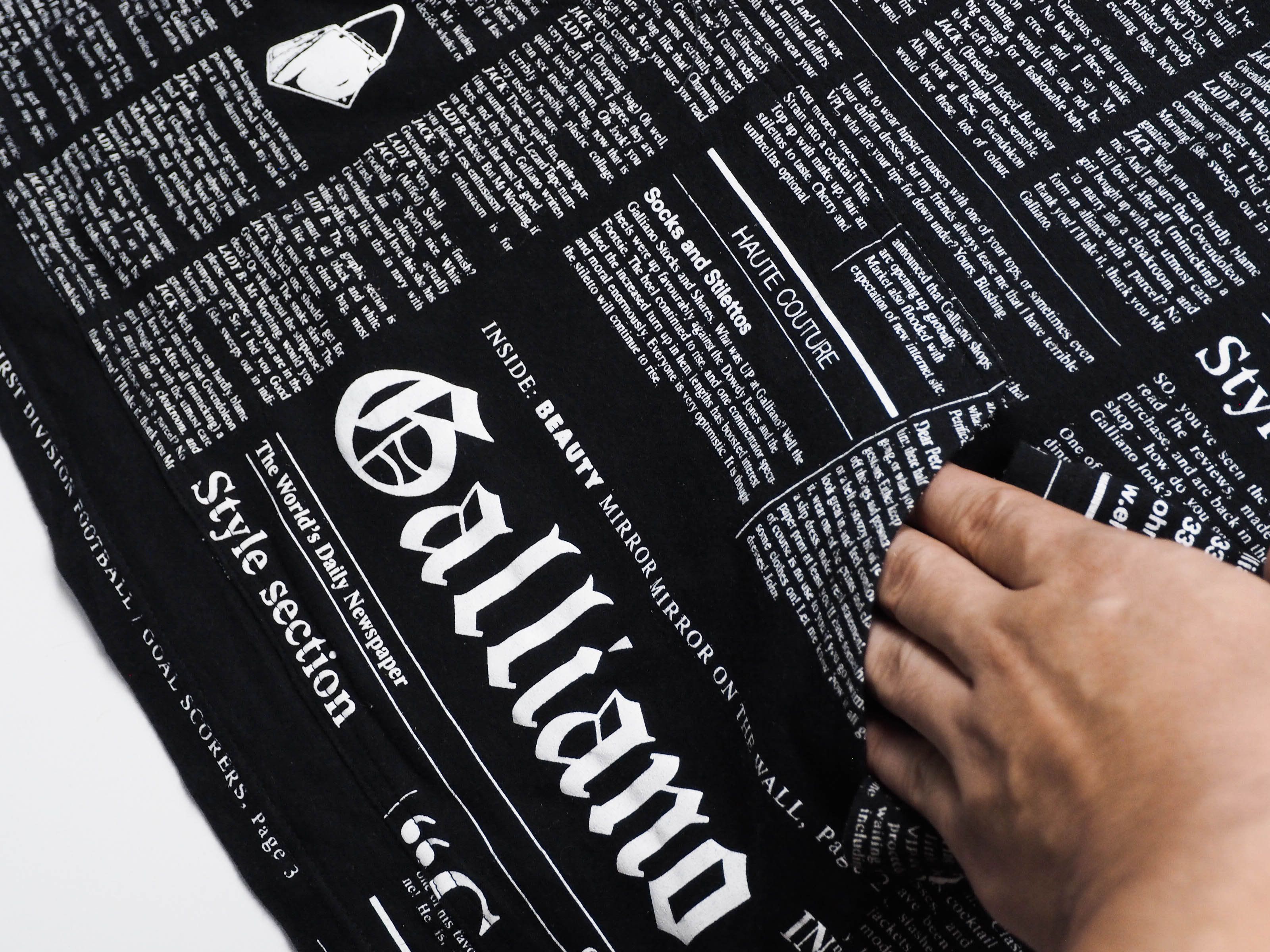John Galliano John galliano newspaper print Size US M / EU 48-50 / 2 - 8 Thumbnail