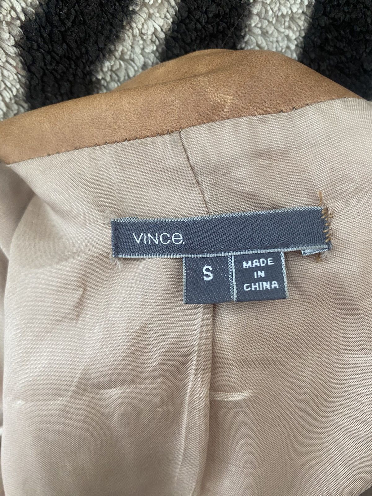 Vintage Vintage beige leather jacket Size S / US 4 / IT 40 - 6 Thumbnail