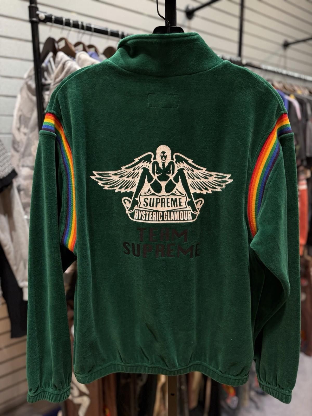 Supreme Supreme X Hysteric Glamour Velour Track Jacket Green Medium Size US M / EU 48-50 / 2 - 5 Thumbnail