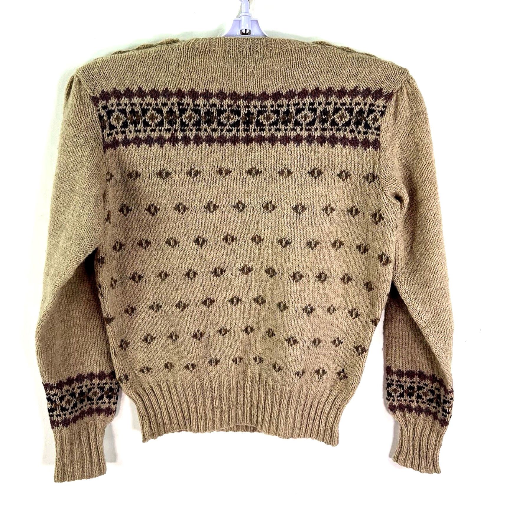 Vintage VINTAGE Al Fresco Design Wool Cardigan Sweater Womens M Brown Argyle/Diamond Pattern Size M / US 6-8 / IT 42-44 - 7 Thumbnail