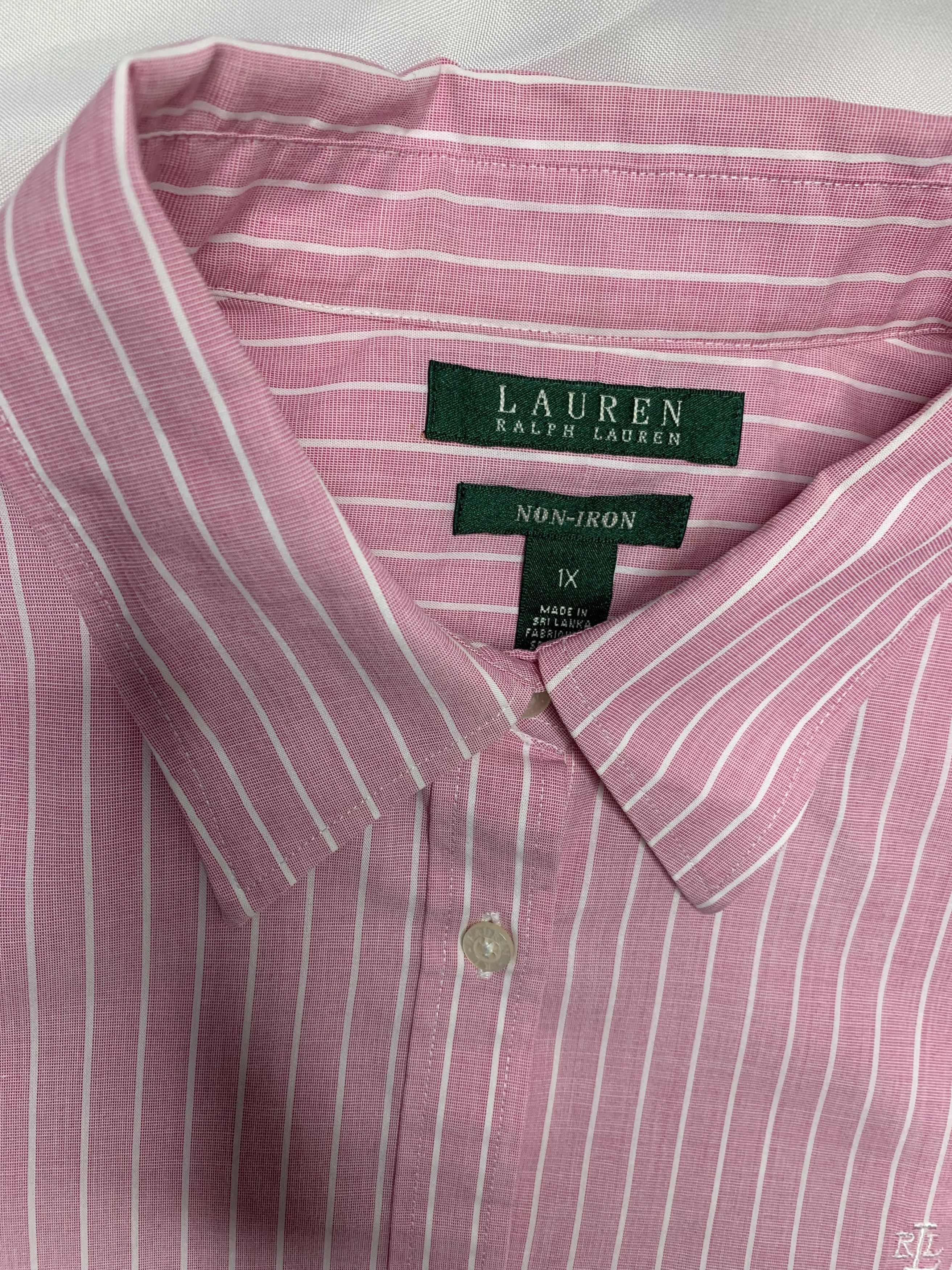 Ralph Lauren Ralph Lauren Women's Pink/White Button Up Size XL / US 12-14 / IT 48-50 - 4 Thumbnail
