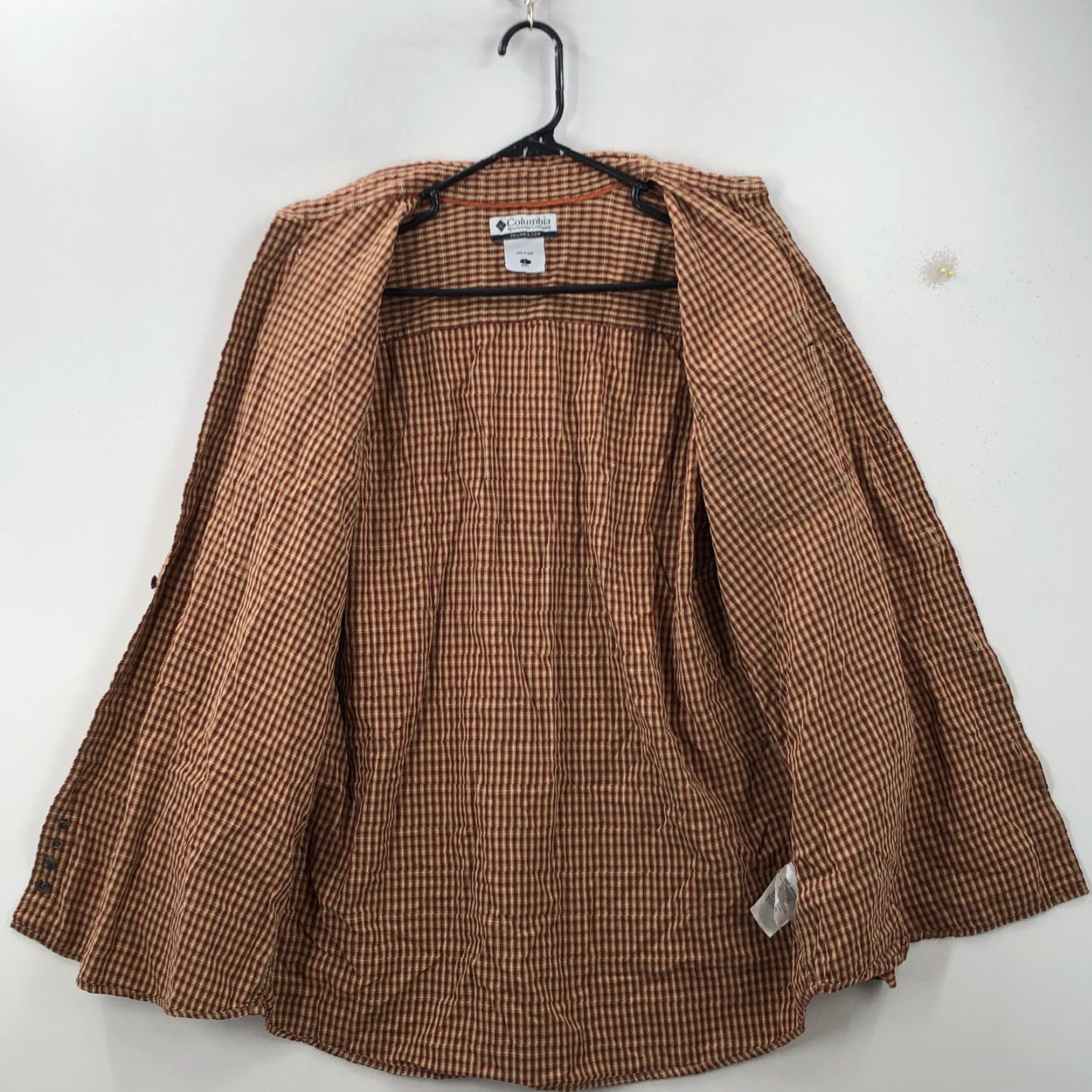 Vintage VINTAGE Columbia Shirt Mens Plaid Button-Up Long Sleeve Cotton Brown L Adult Regular 45 in Chest Mens Size US L / EU 52-54 / 3 - 5 Thumbnail