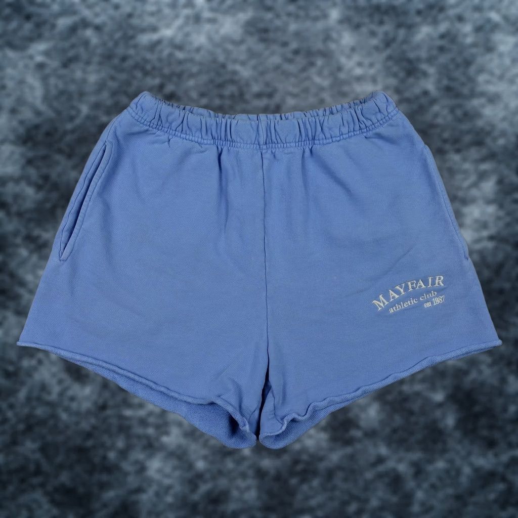 Vintage Mayfair Sweat Shorts Womens M L Blue Athletic Club Logo French Terry Shirt? Size 32" / US 10 / IT 46 - 1 Thumbnail