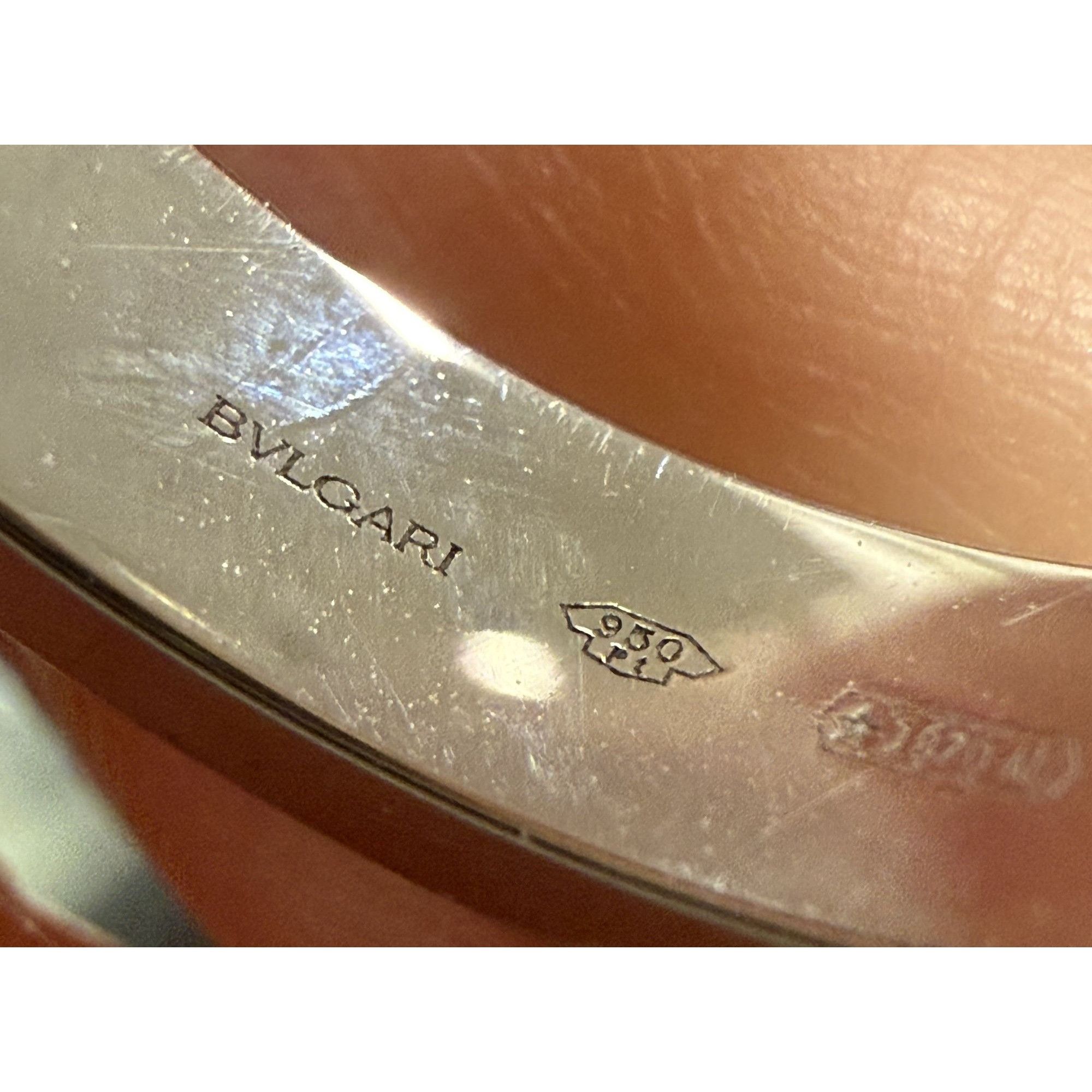 Bvlgari Bvlgari Platinum Wedding Band Ring Size 58 Engraved With Aut Size ONE SIZE - 7 Thumbnail