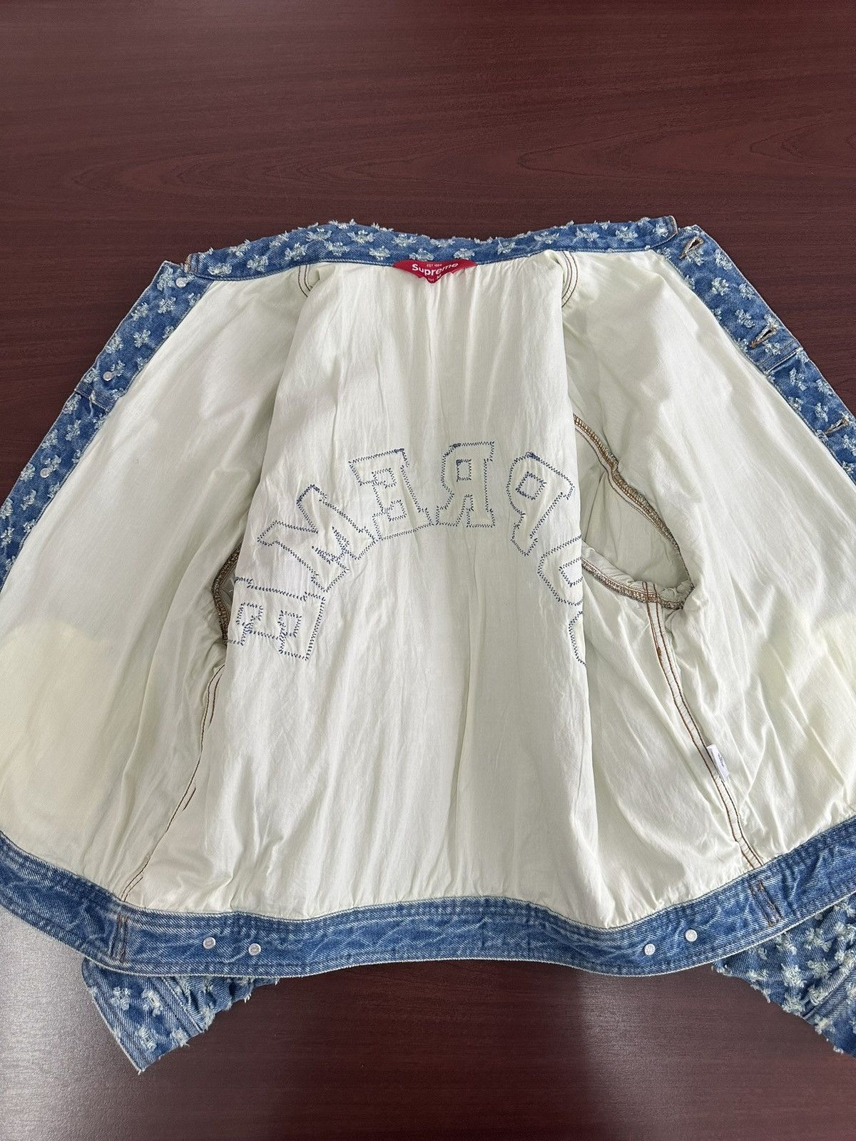 Supreme Hole Punch Denim Jacket (SS20) Size US M / EU 48-50 / 2 - 7 Thumbnail