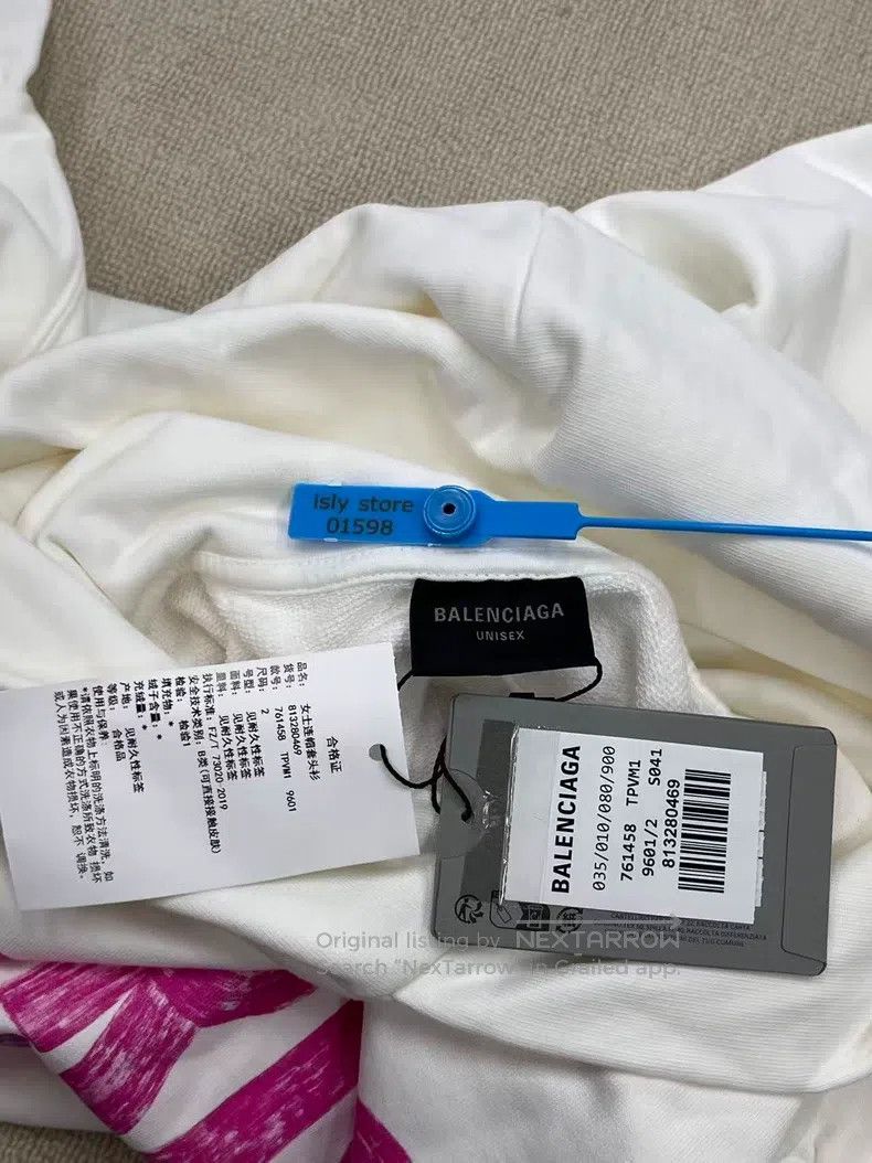 Balenciaga Balenciaga Loose Alphabet Print Hooded Long Sleeve Sweatsh Size M / US 6-8 / IT 42-44 - 5 Thumbnail