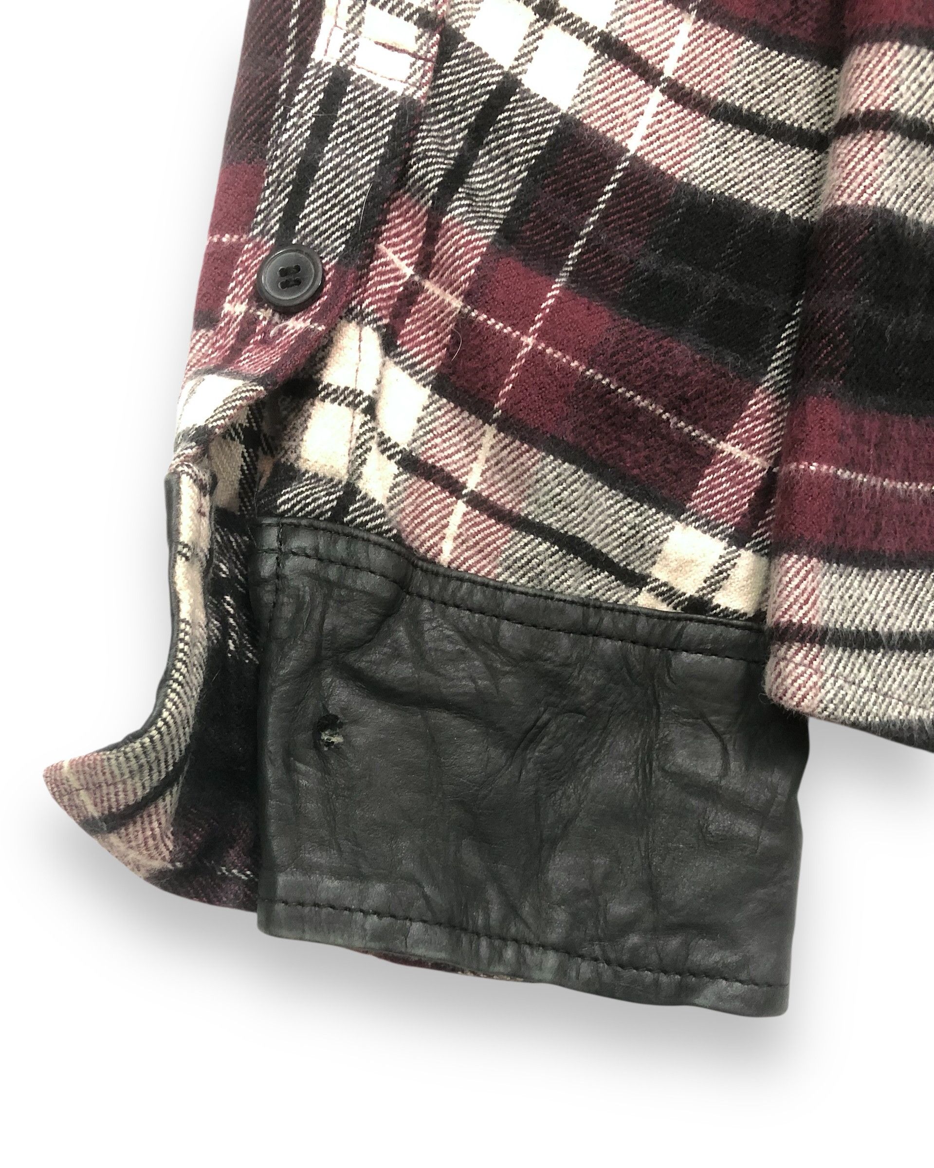 Isamu Katayama Backlash 00s Isamu Katayama BACKLASH Cotton-Leather Check Flannels Size US L / EU 52-54 / 3 - 8 Thumbnail