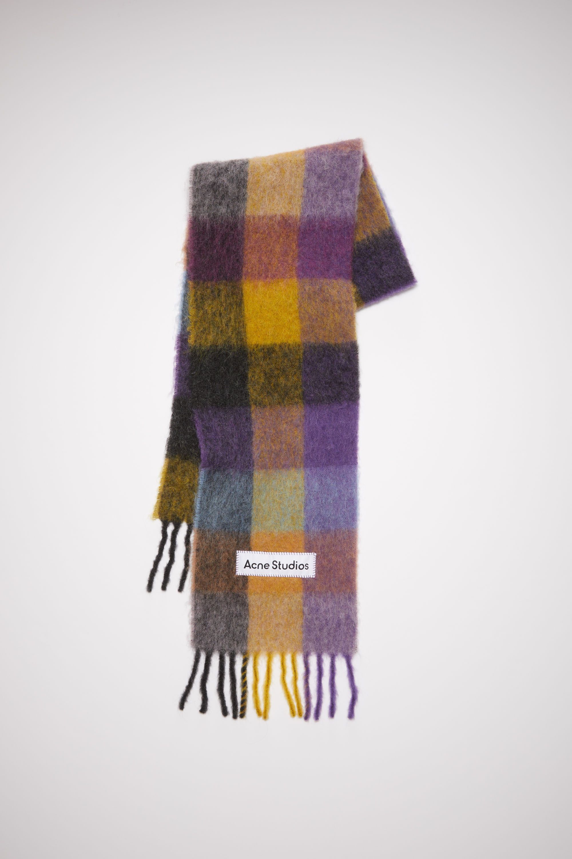 Acne Studios Acne Studios Mohair Checked Scarf Size ONE SIZE - 1 Thumbnail