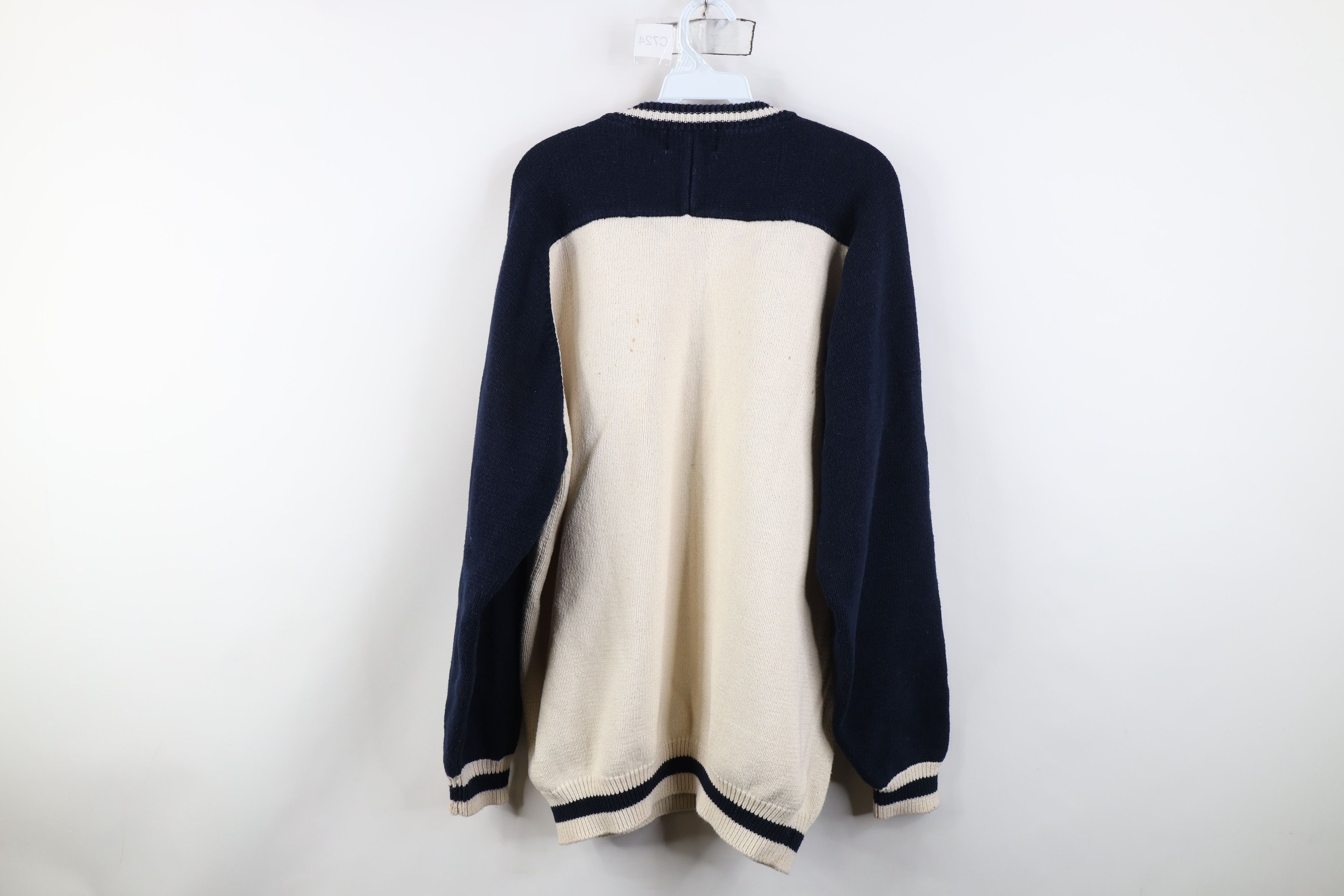 Vintage Vintage 90s Streetwear USA Flag Knit Crewneck Sweater Size US XXL / EU 58 / 5 - 12 Thumbnail