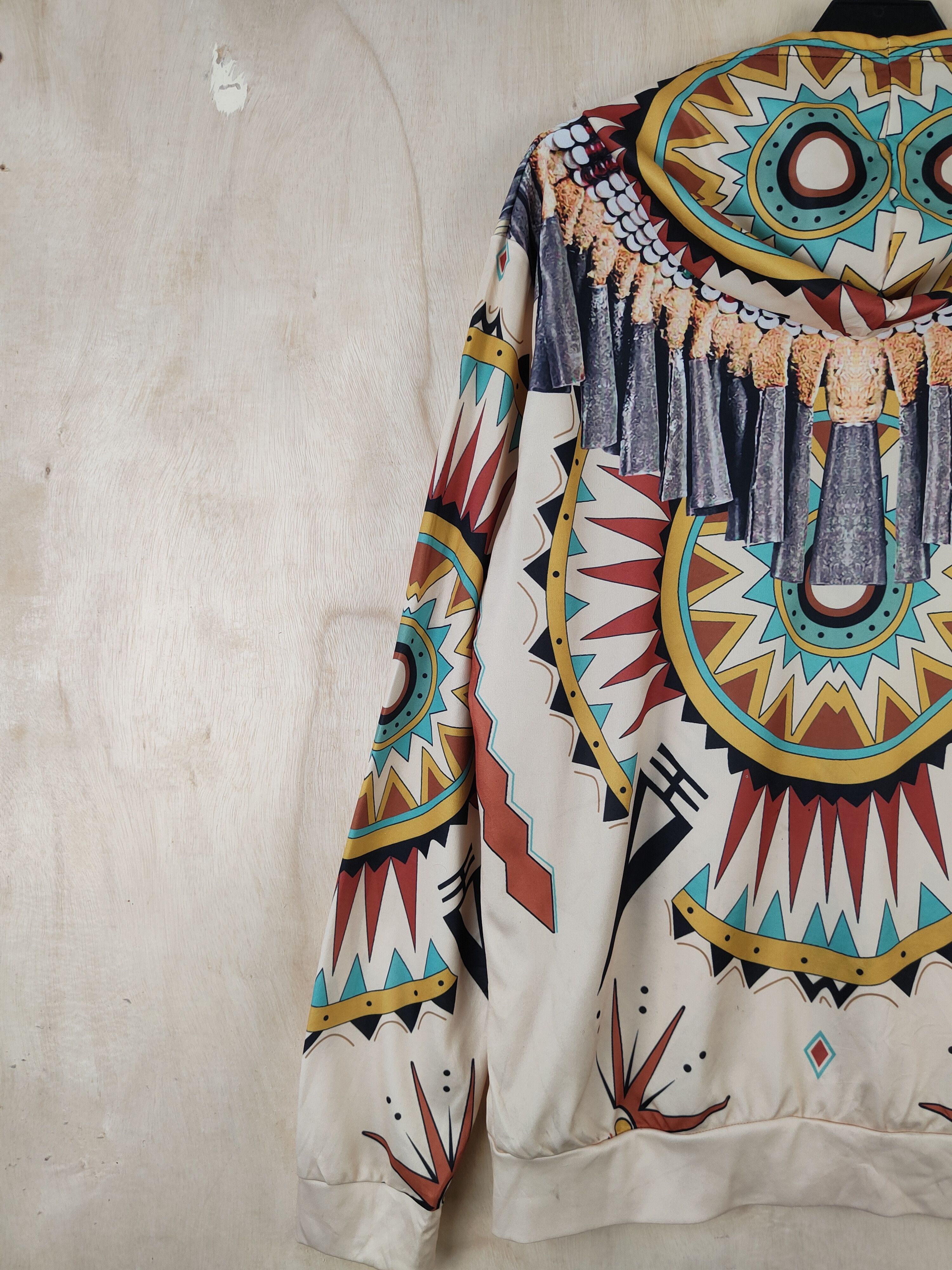 Japanese Brand Japan printed navajo art Hoodie thin Sweatshirts #S2479 Size US L / EU 52-54 / 3 - 8 Thumbnail