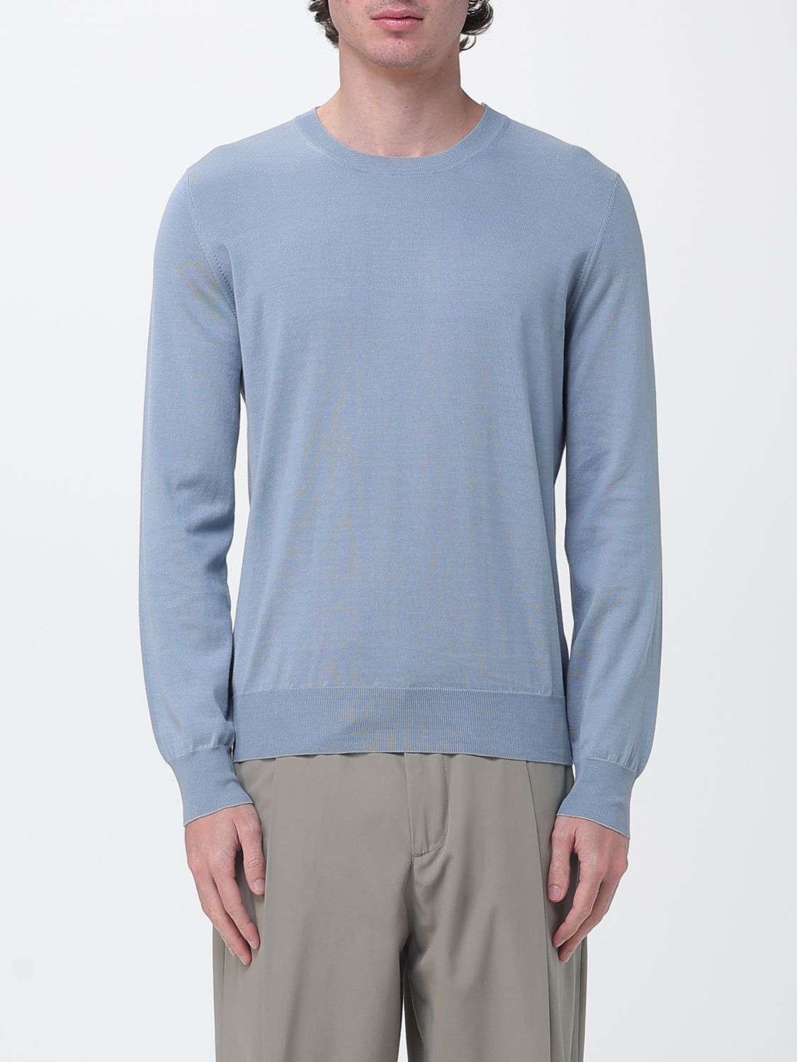 Brunello Cucinelli Brunello Cucinelli Sweater Men Gnawed Blue Size US M / EU 48-50 / 2 - 1 Thumbnail