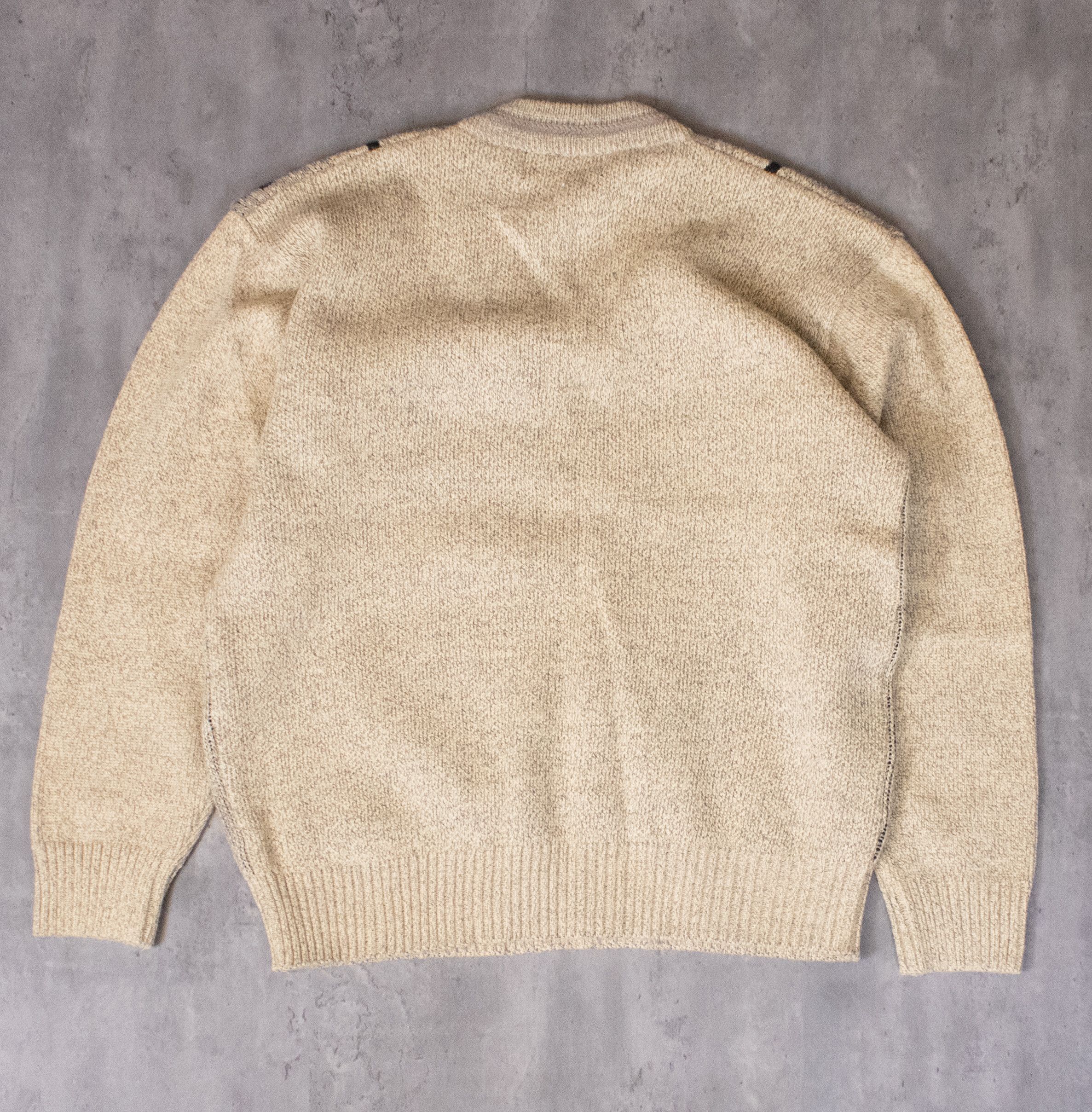 Vintage Vintage 1980's Ghoreishi Pattern AOP V-Neck Knitted Sweater Size US L / EU 52-54 / 3 - 7 Thumbnail