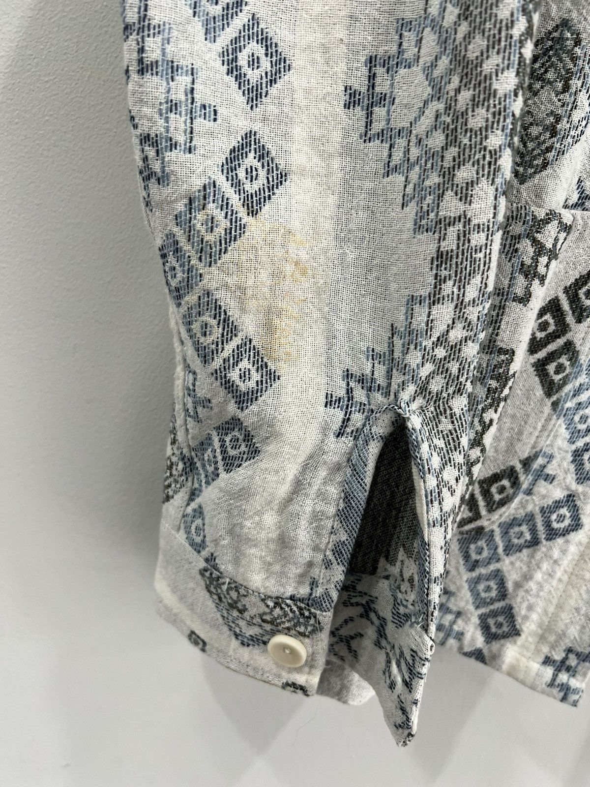Zara Zara Aztec Print Button Up Shirt white Size US L / EU 52-54 / 3 - 3 Thumbnail