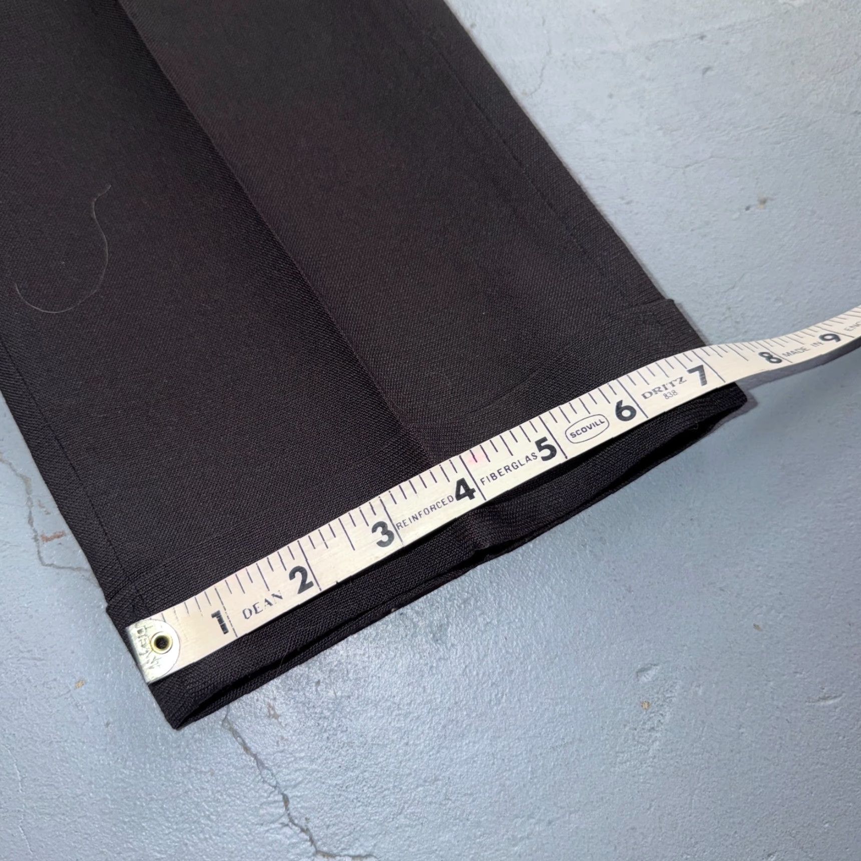JCPenney VINTAGE 1960s Penneys Towncraft Twill Pants 32x33 Black Rockabilly Penn Prest Pants Size US 32 / EU 48 - 4 Thumbnail