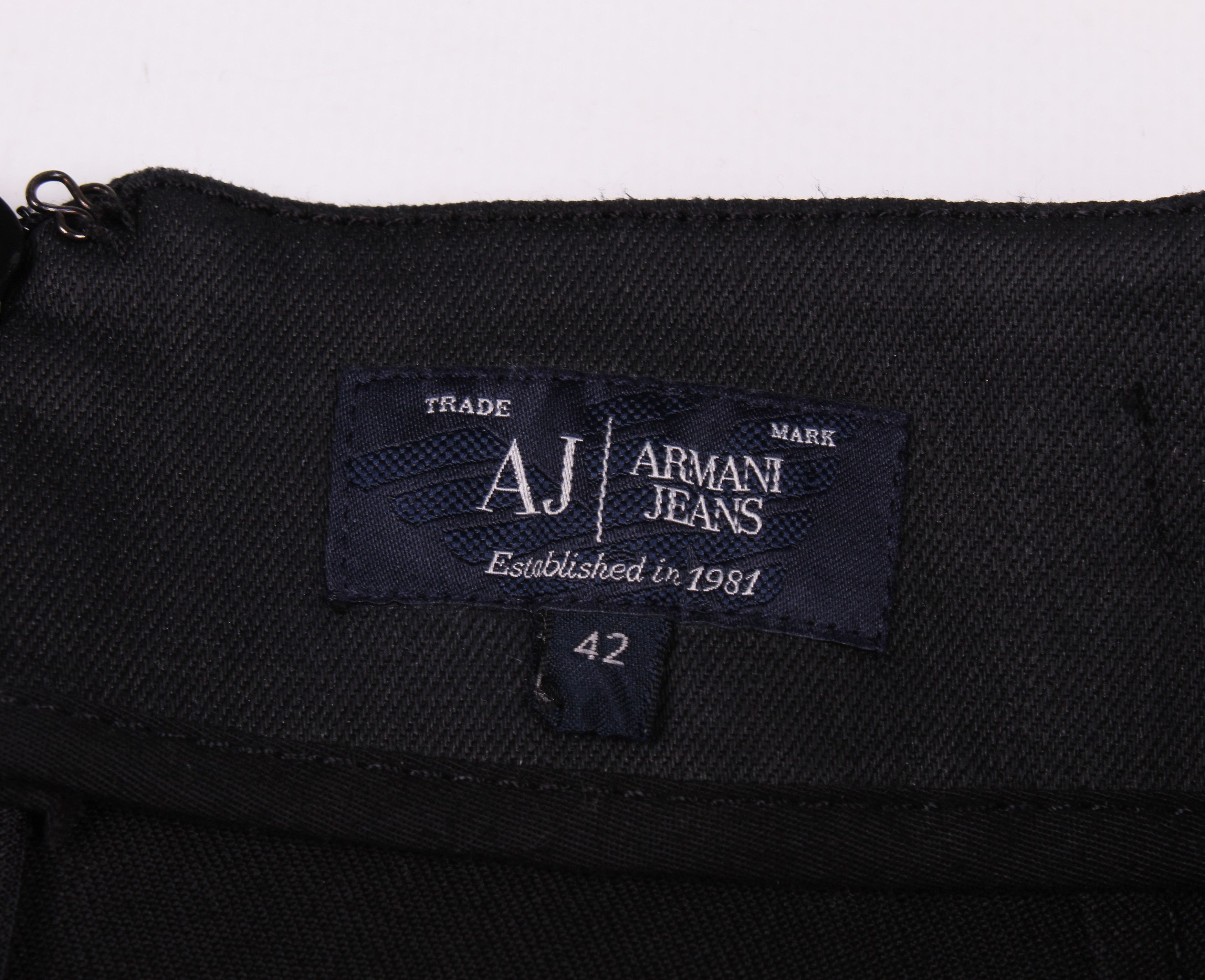 Armani Vintage Armani Jeans Y2K Grunge Glam Pencil Skirt Size 30" / US 8 / IT 44 - 8 Thumbnail