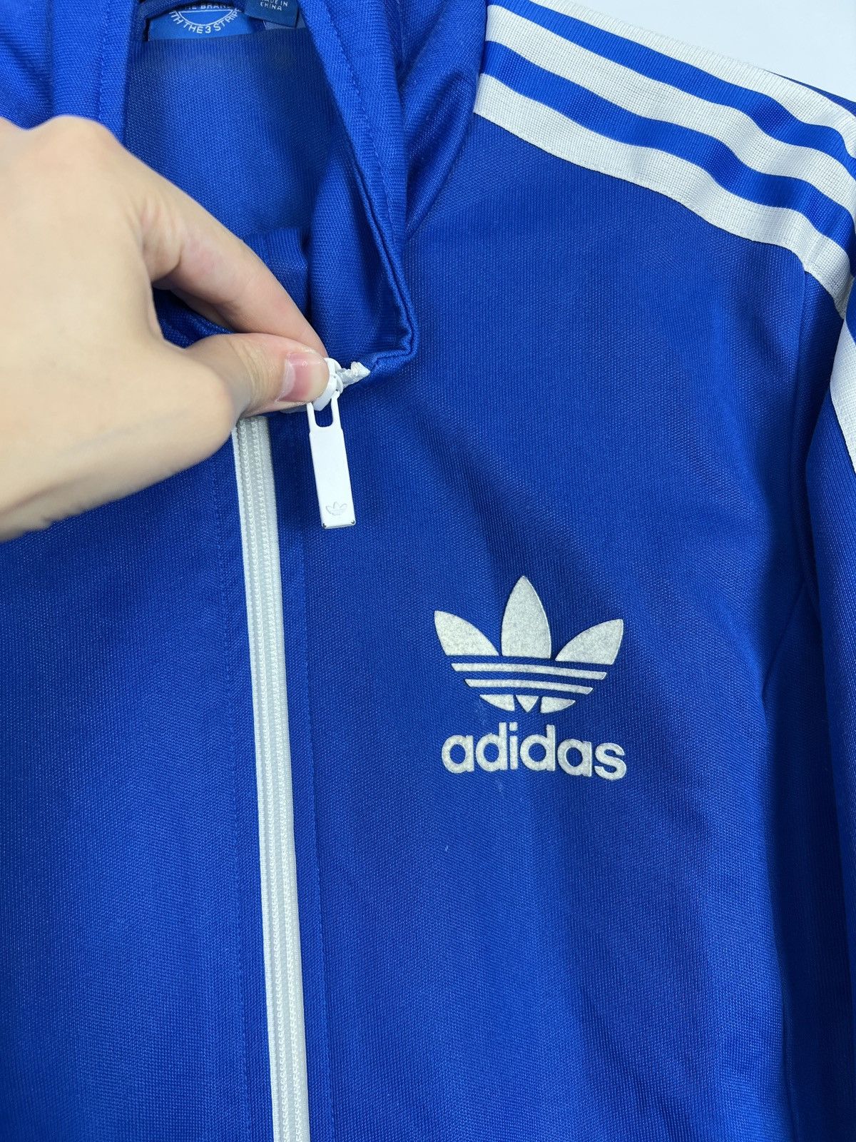 Adidas Sweatshirt Adidas Stripes Zipped Vintage Y2K Blue Size M / US 6-8 / IT 42-44 - 2 Thumbnail